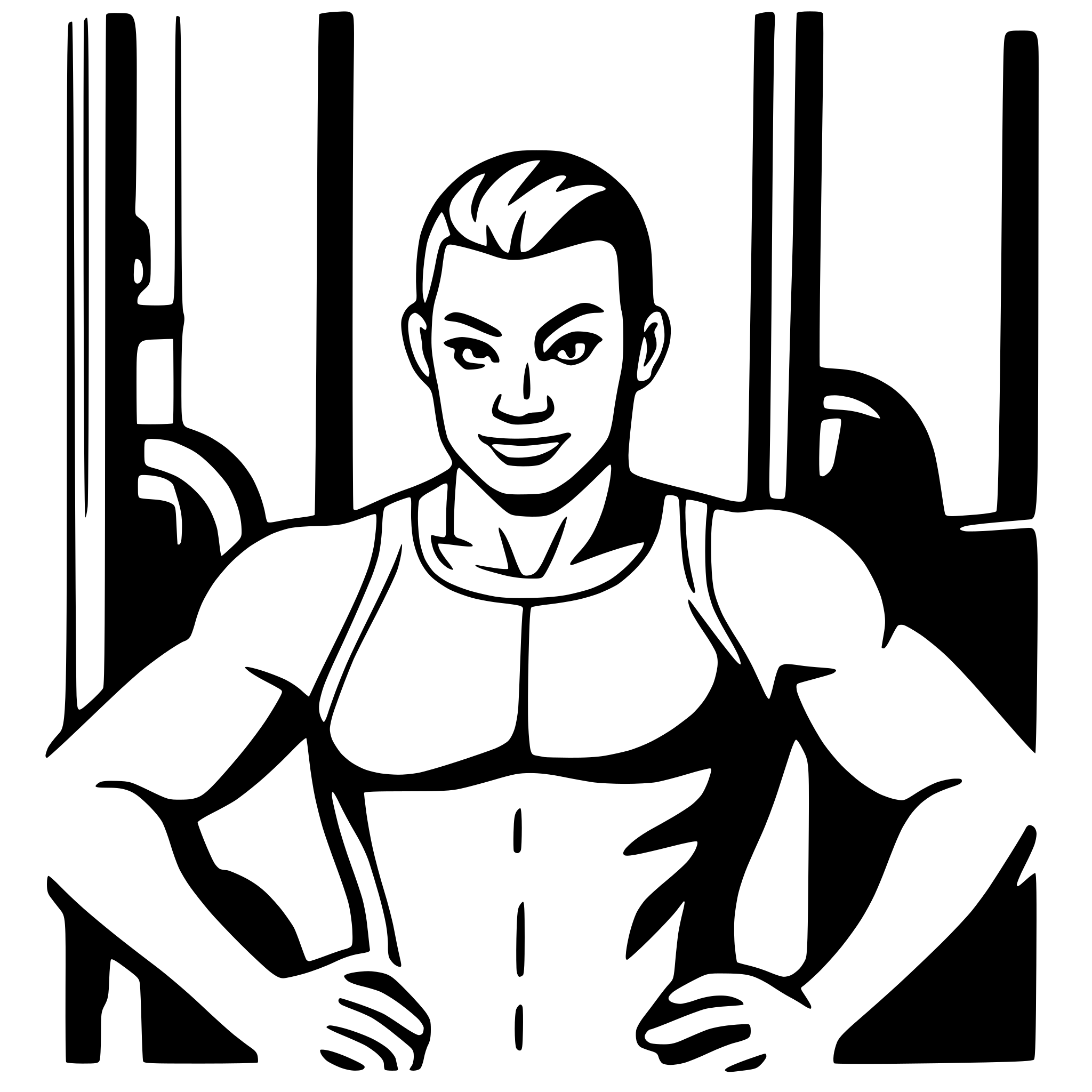 AI-generated SVG of a weak men in gym