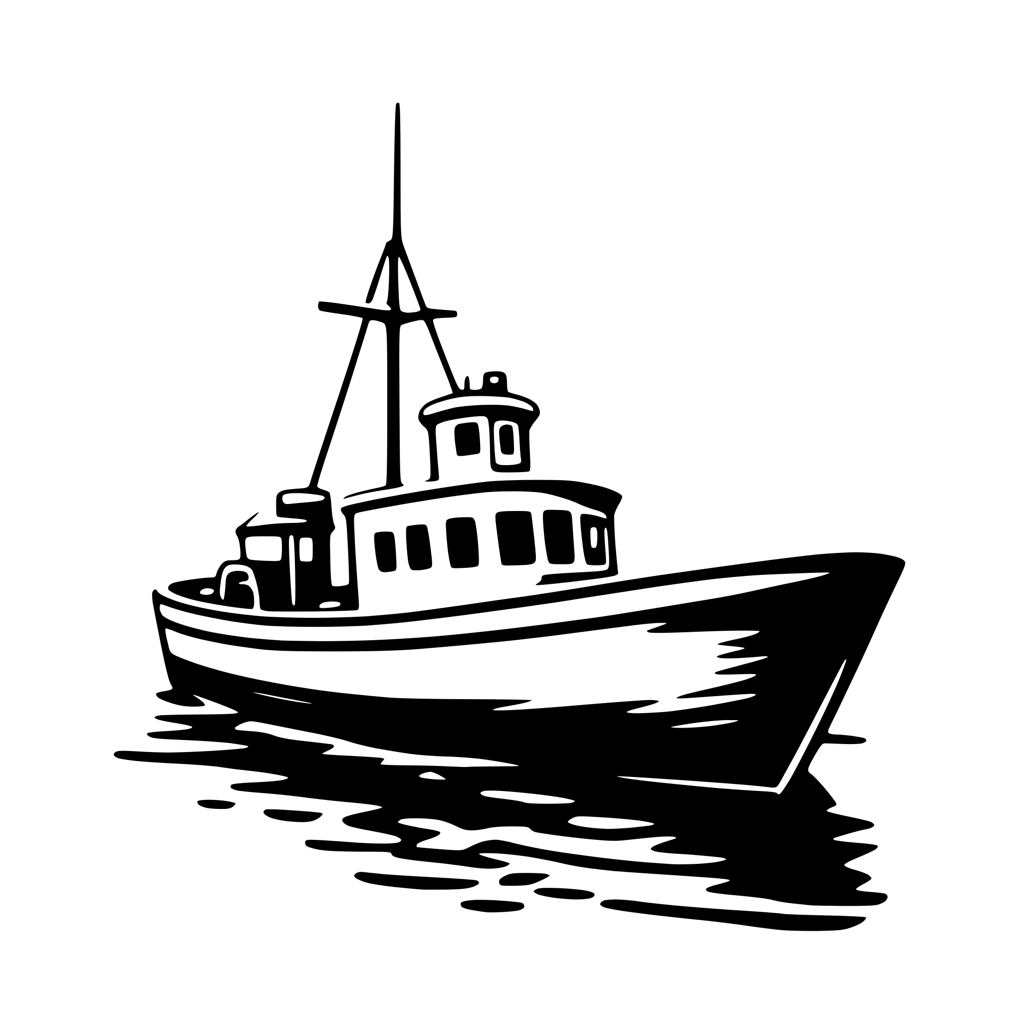 AI-generated SVG of a fishing boat
