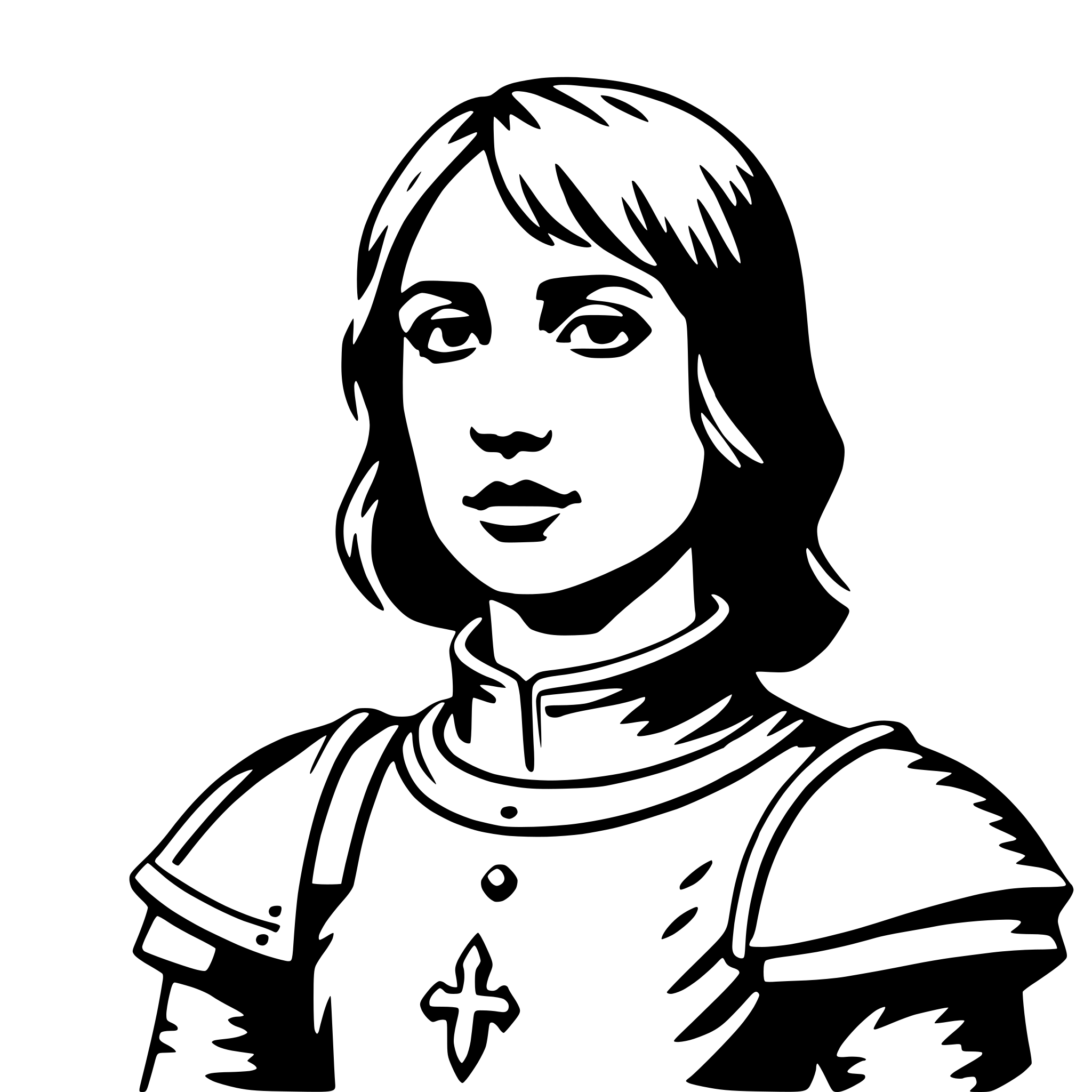 AI-generated SVG of 'joan of arc'