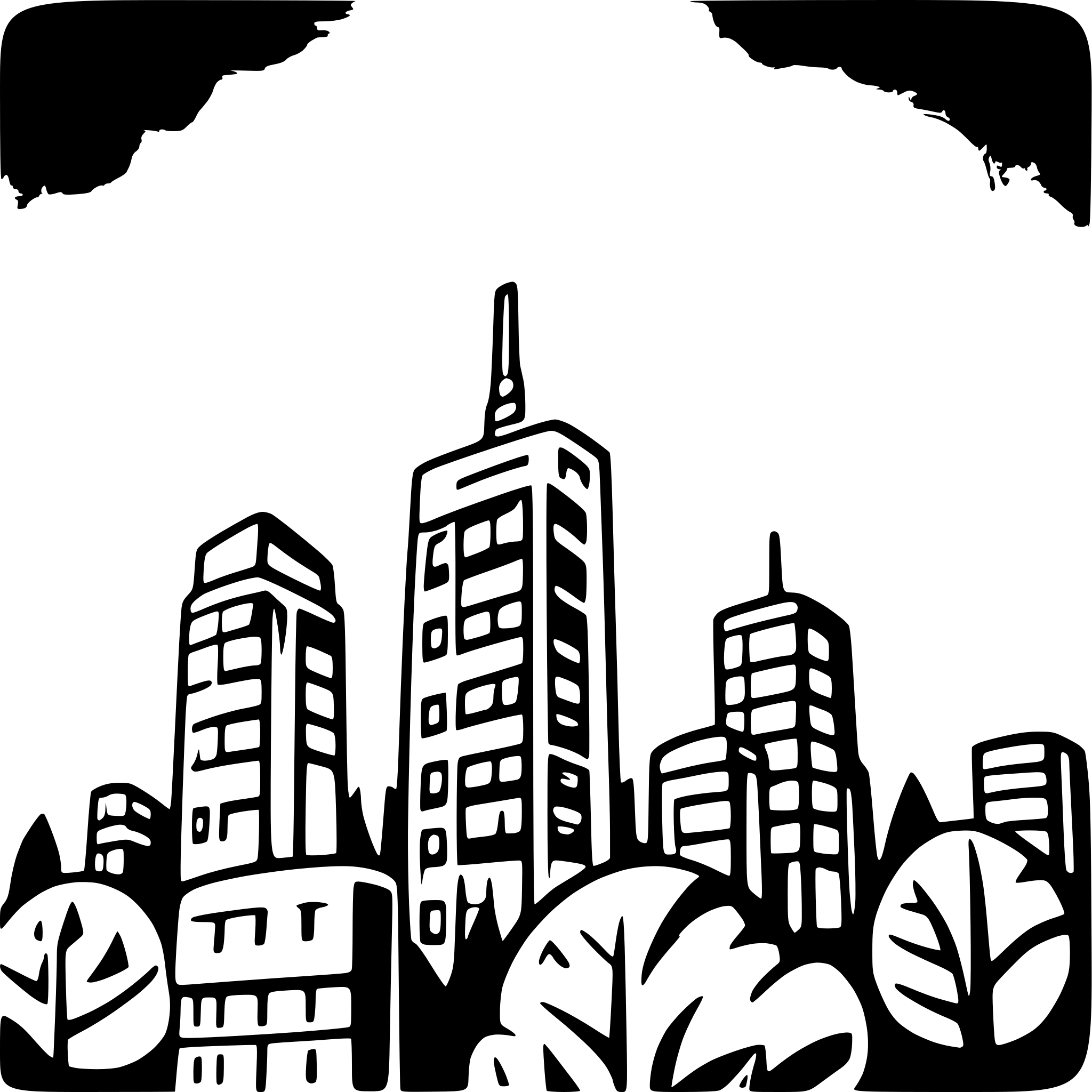 AI-generated SVG of a city ​​skyscrapers night lights