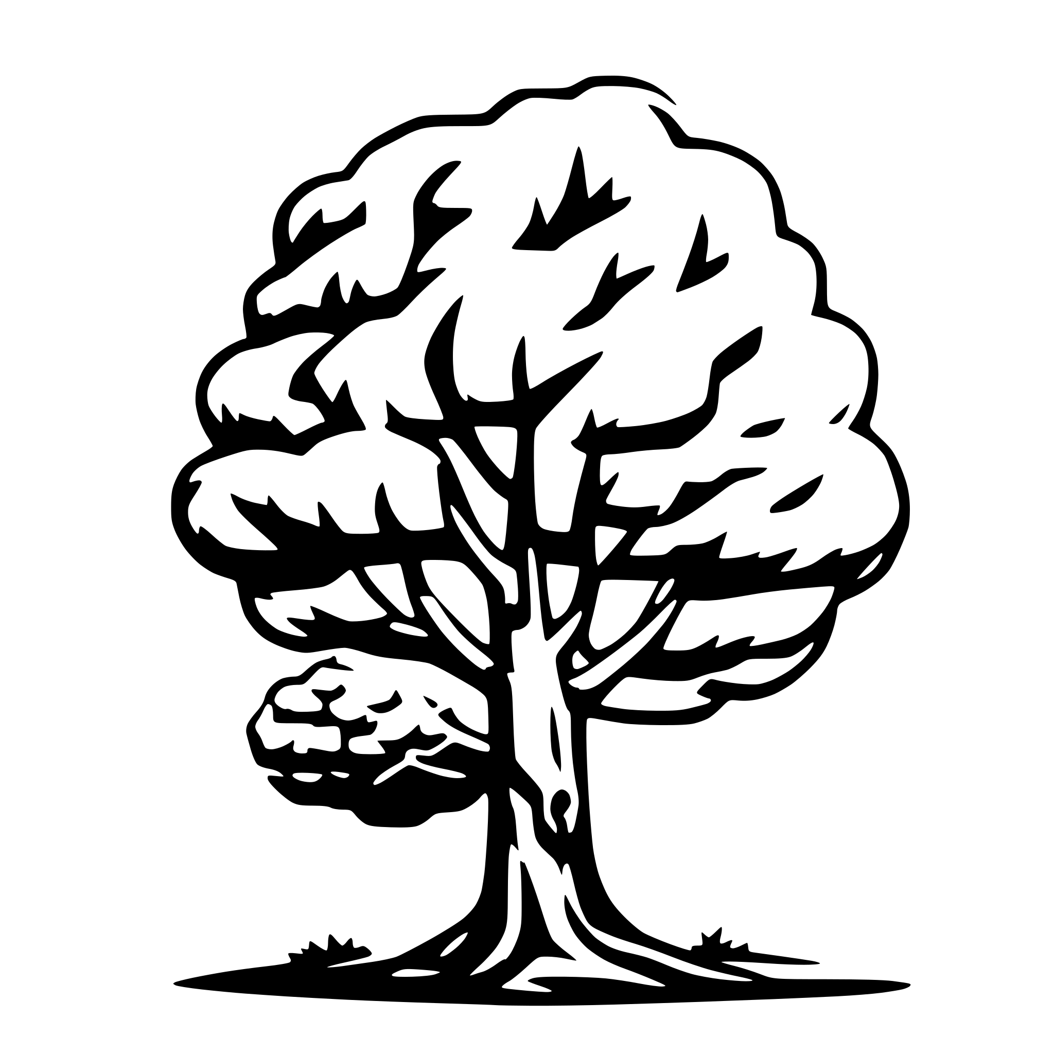 AI-generated SVG of 'Lonely tree, minimalistic, single line'