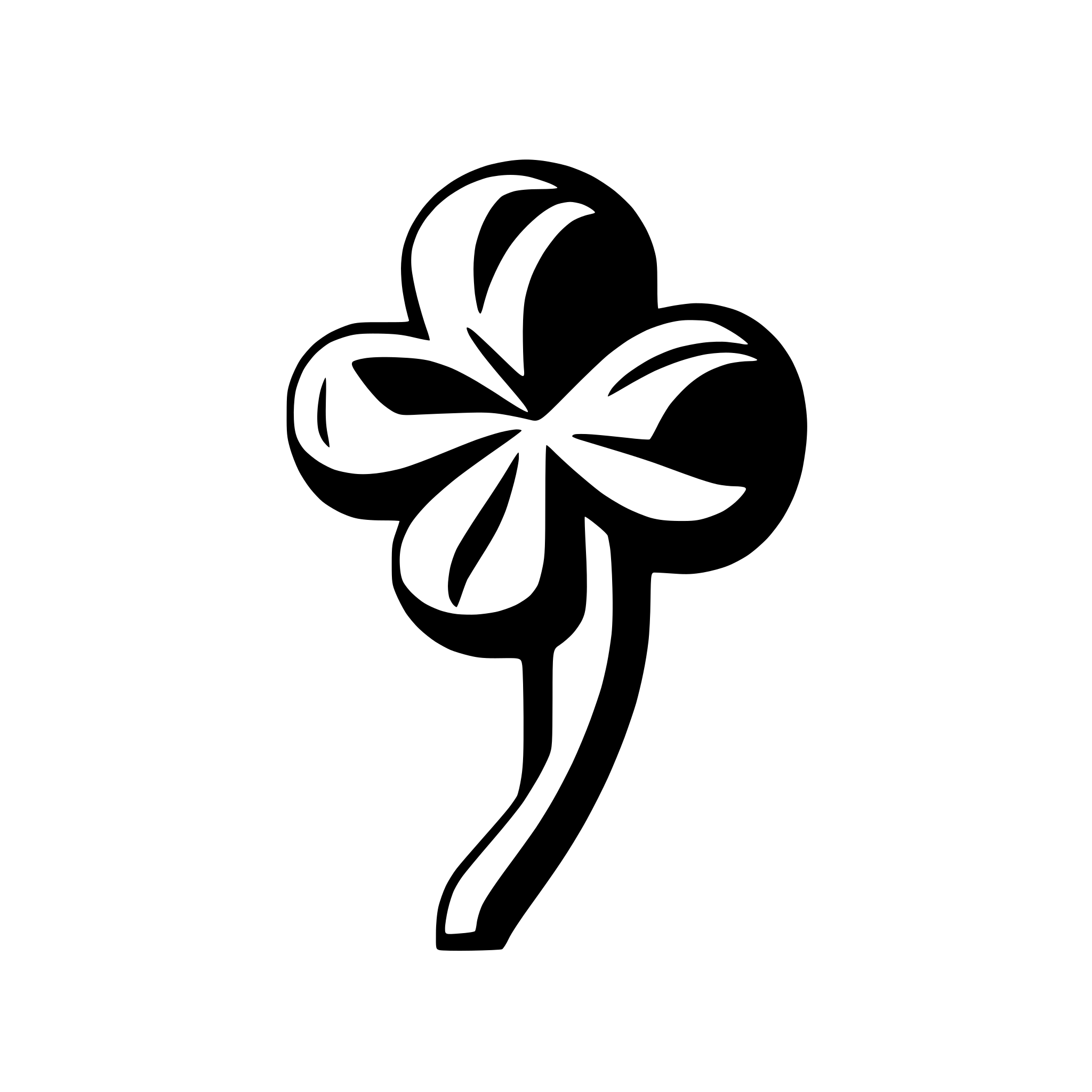 AI-generated SVG of a abstract clover with four leaves