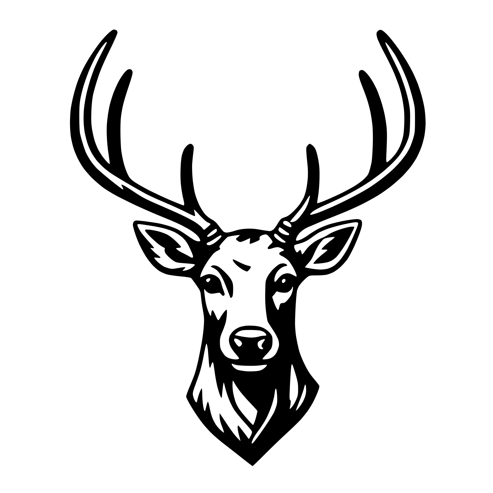 AI-generated SVG of a deer antlers