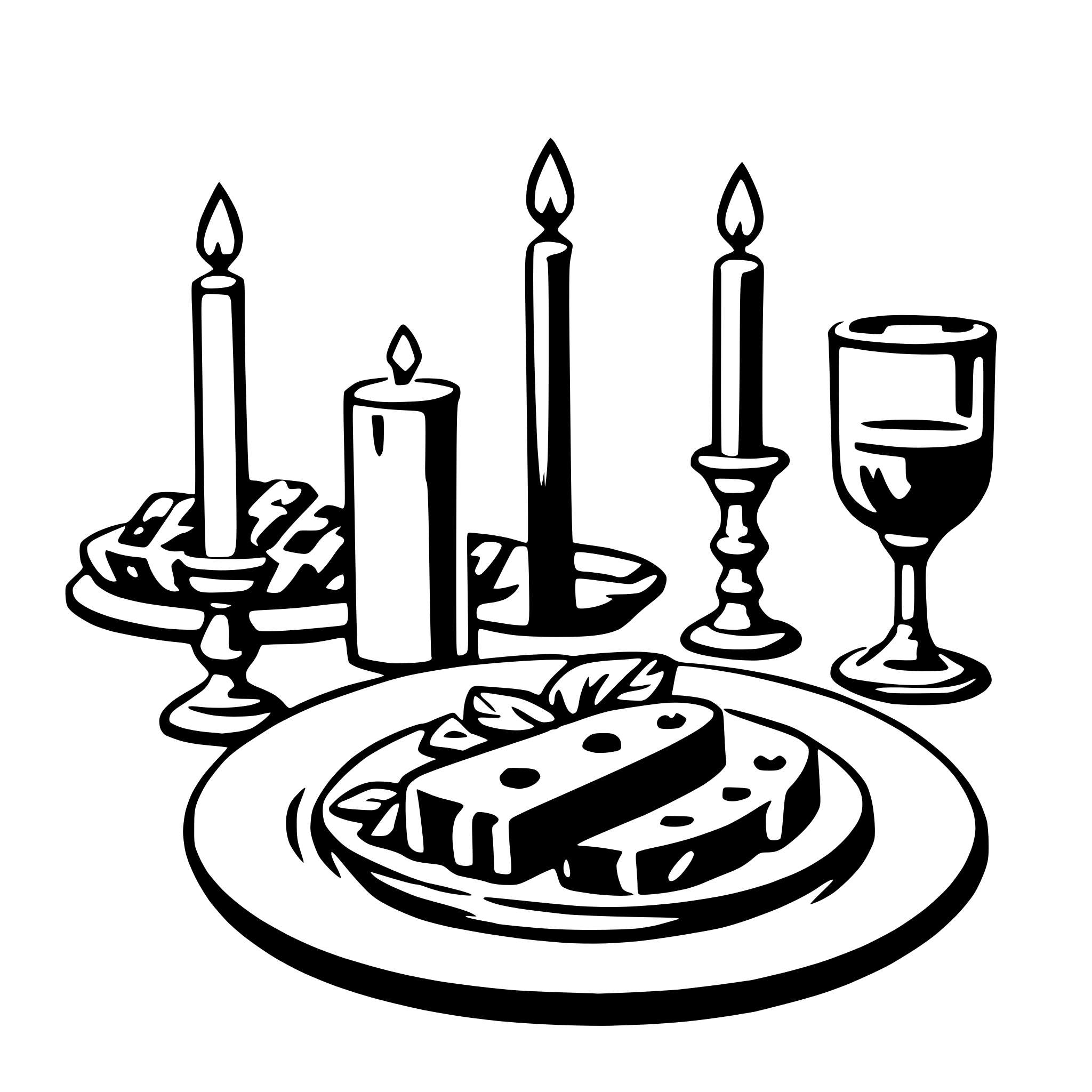 AI-generated SVG of a candlelight dinner