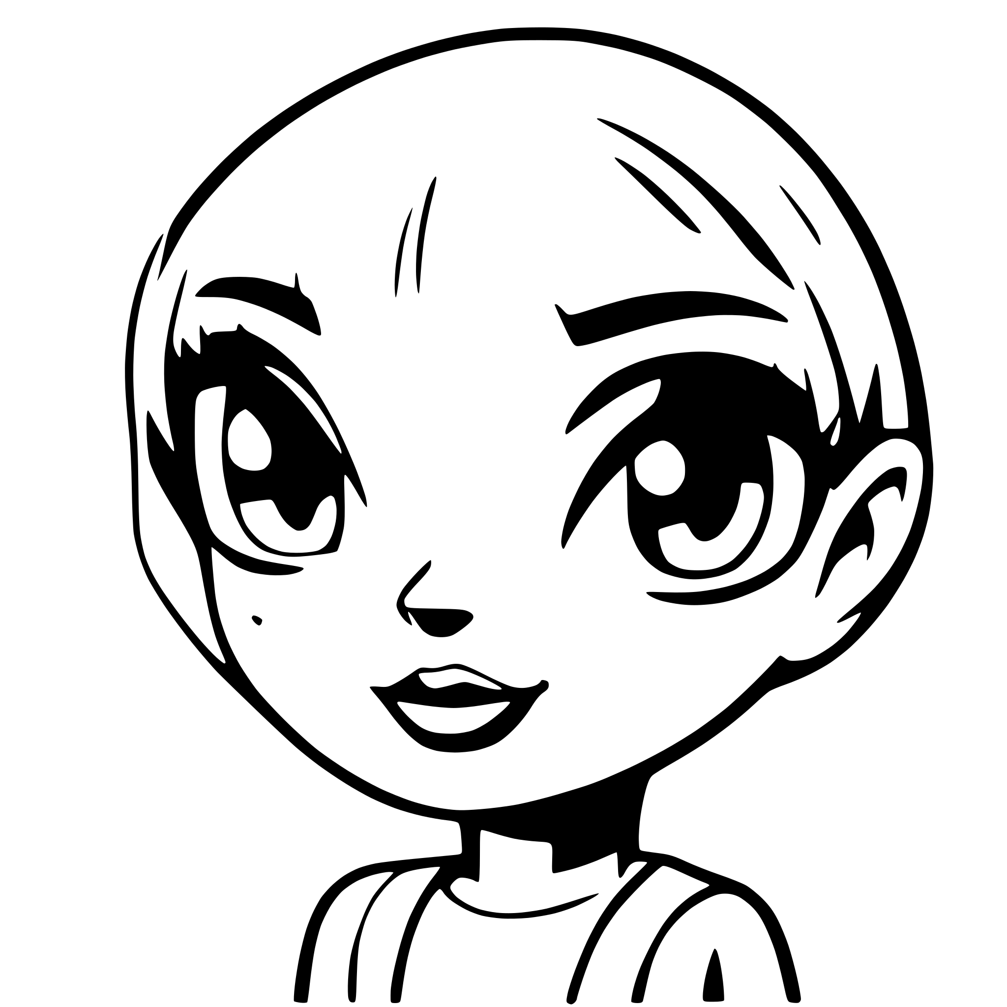 AI-generated SVG of a doe eyes cartoon