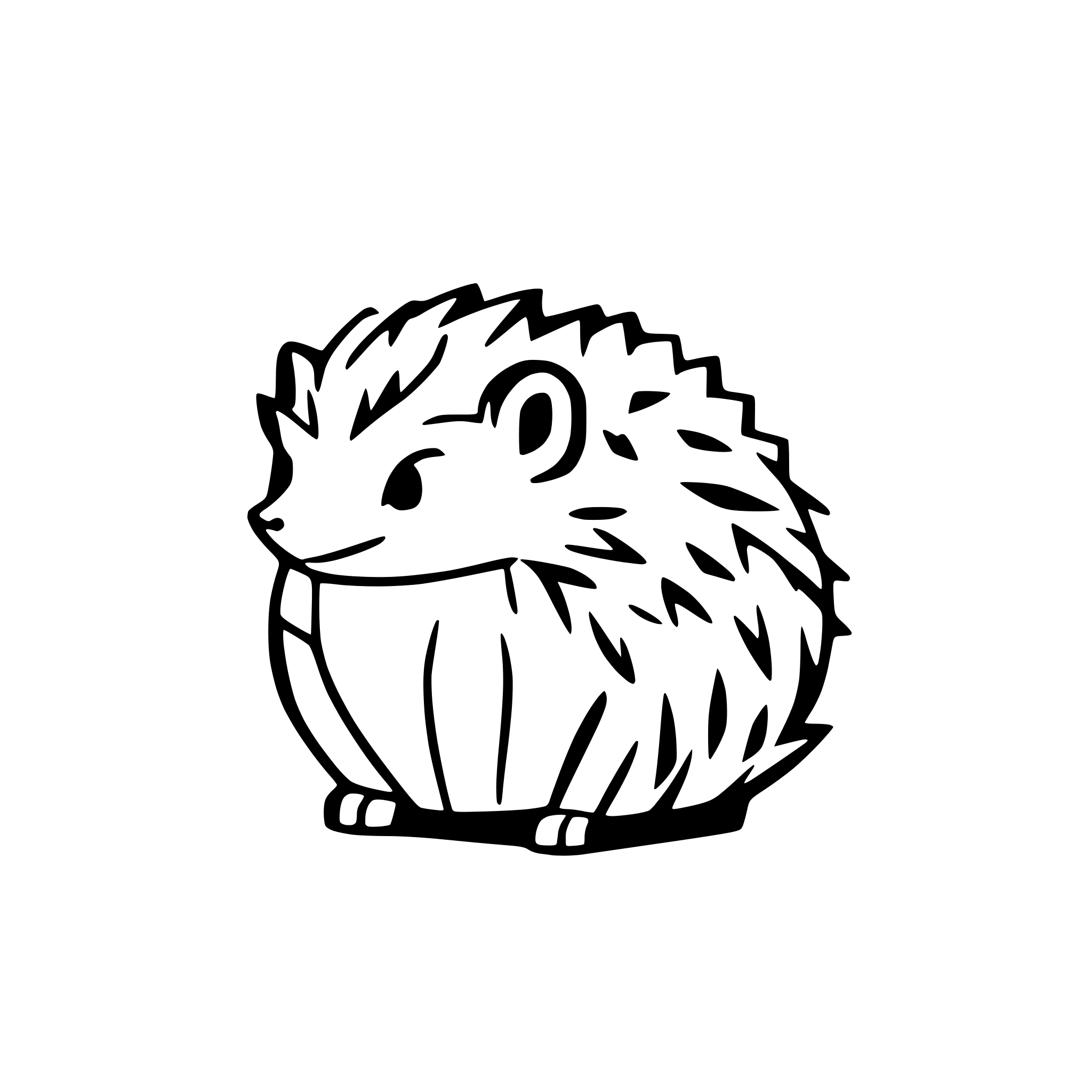 AI-generated SVG of a hedgehog