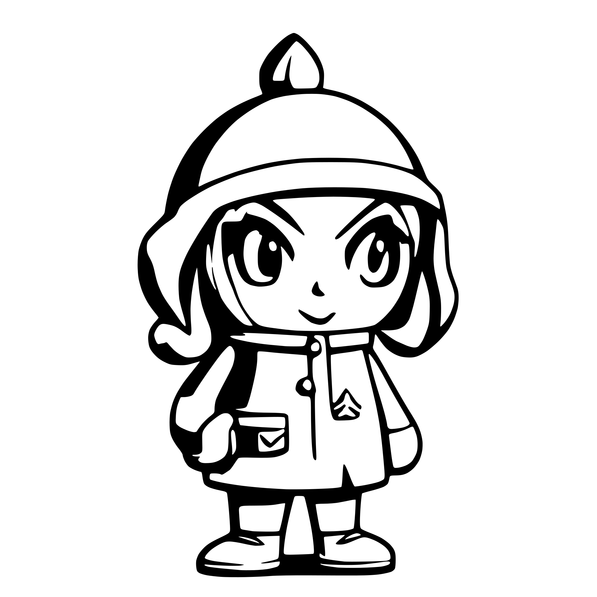 AI-generated SVG of a squid game pink soldier cartoon character thinking AI-generated SVG of a squid game pink soldier cartoon character thinking