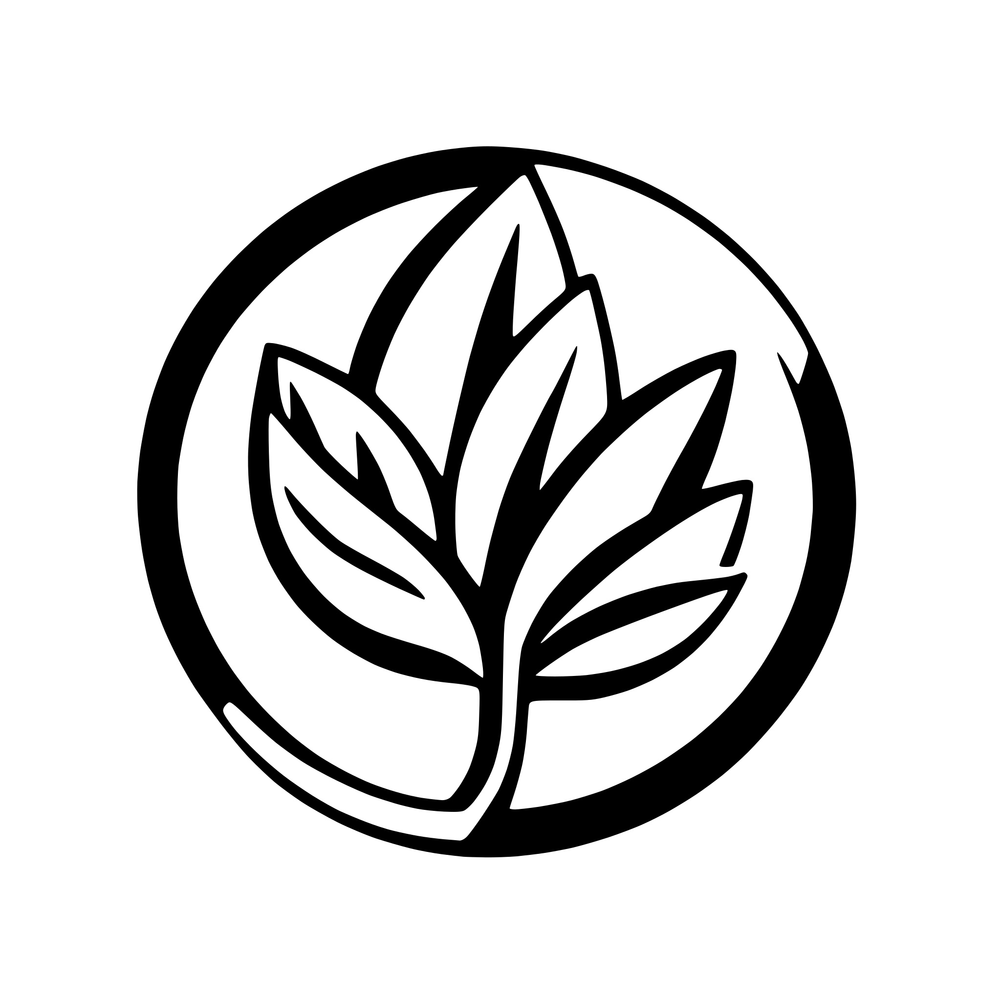 AI-generated SVG of 'abstract gear with leaf elements'