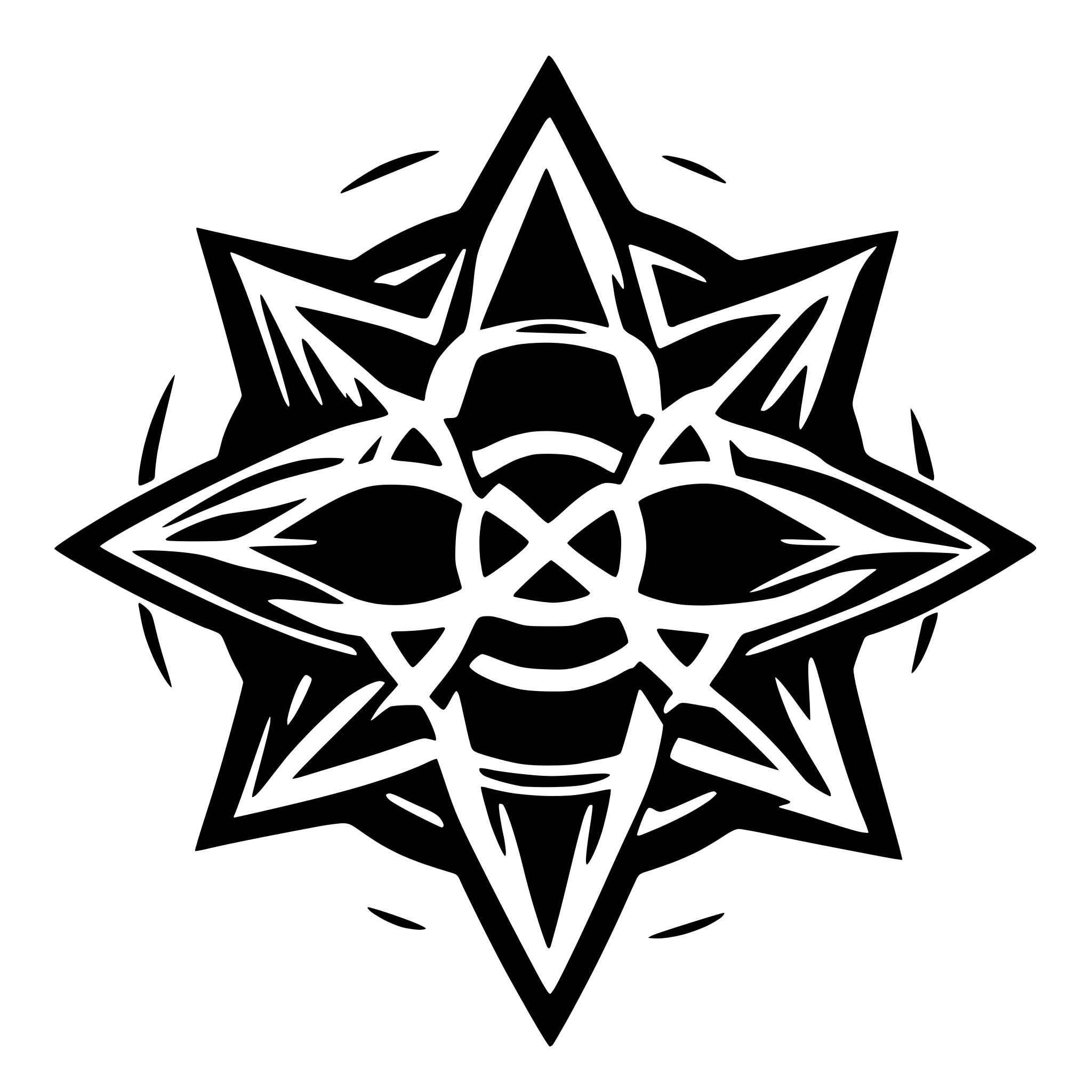 AI-generated SVG of a logo with sharp lines and sacred geometry
