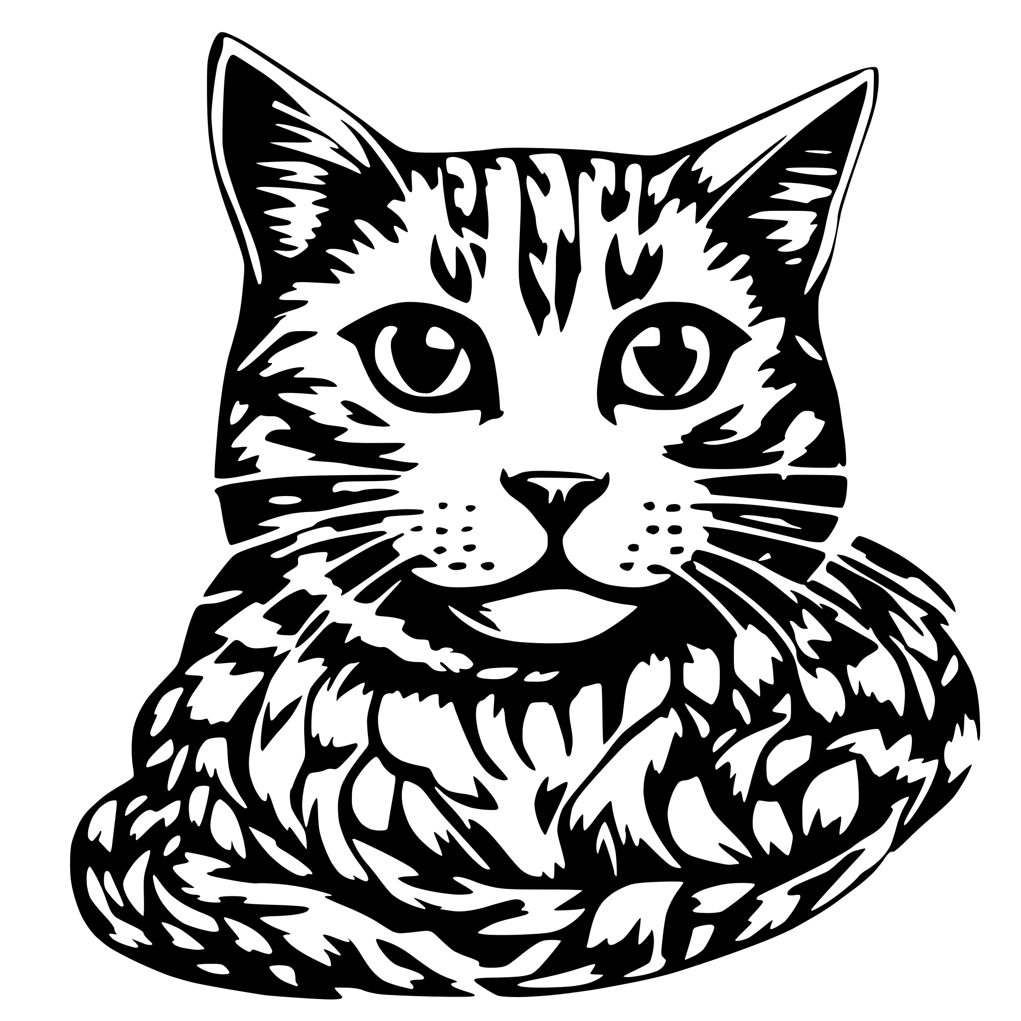 AI-generated SVG of a christmas cat