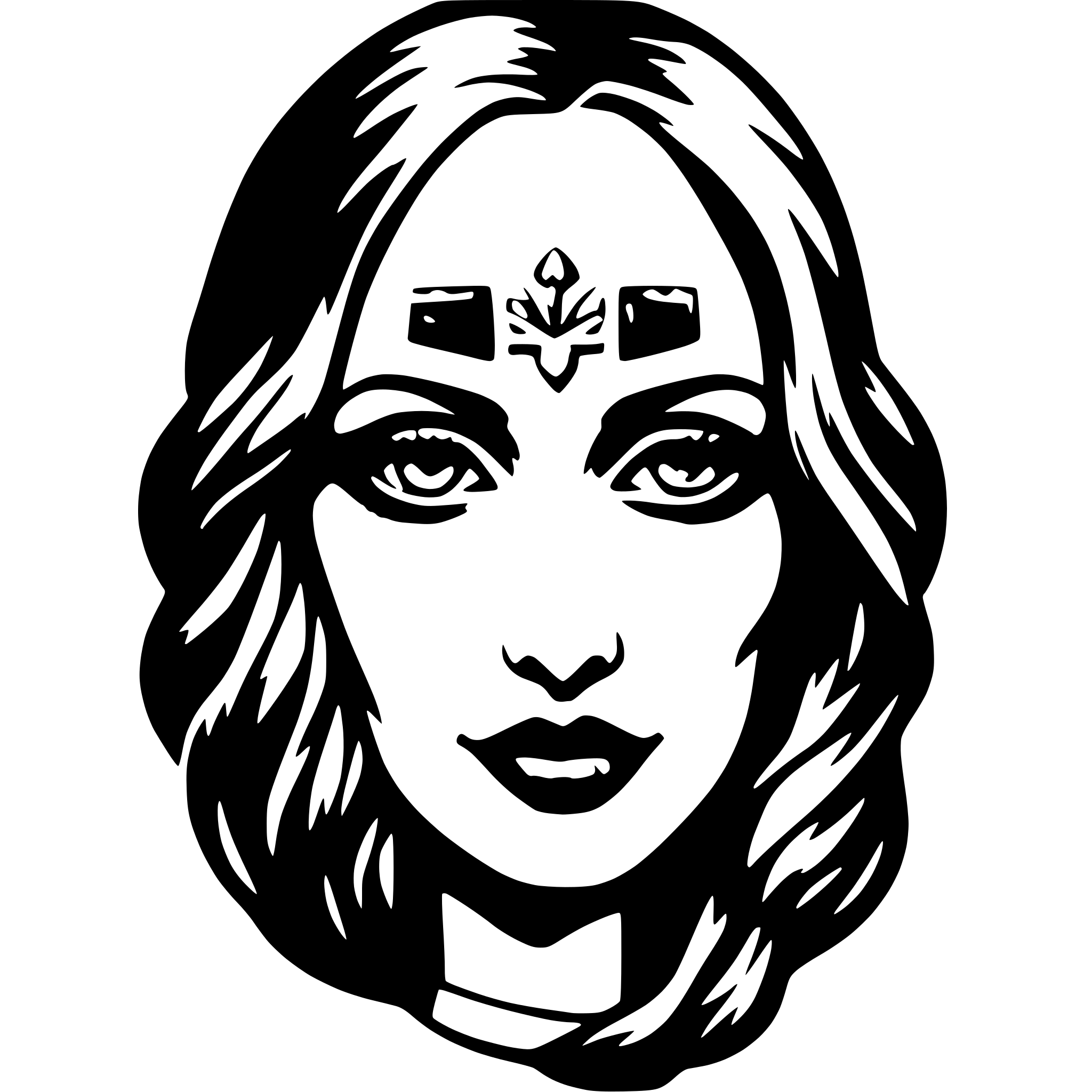 AI-generated SVG of a маска они