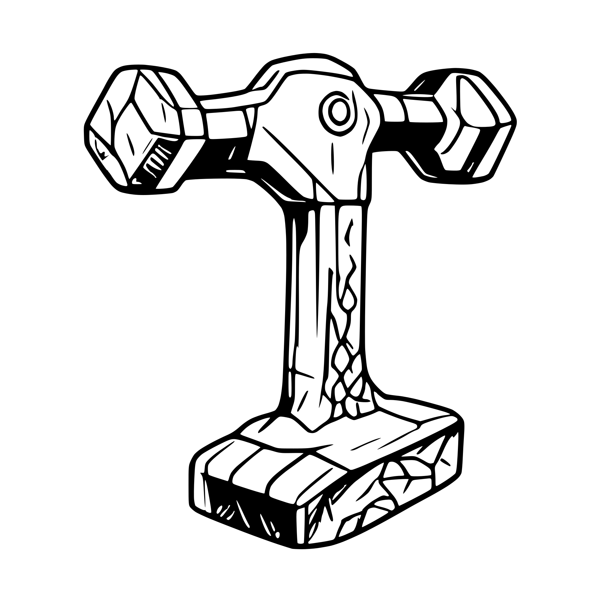 AI-generated SVG of a a sledgehammer for war