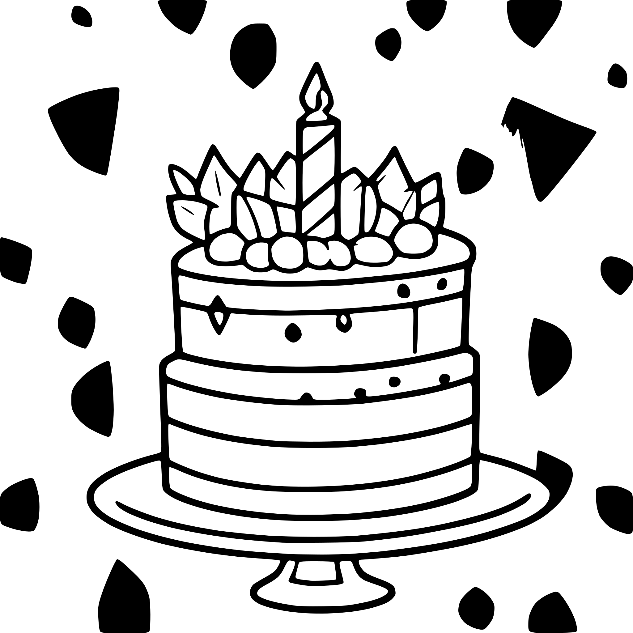 AI-generated SVG of a birthday cake
