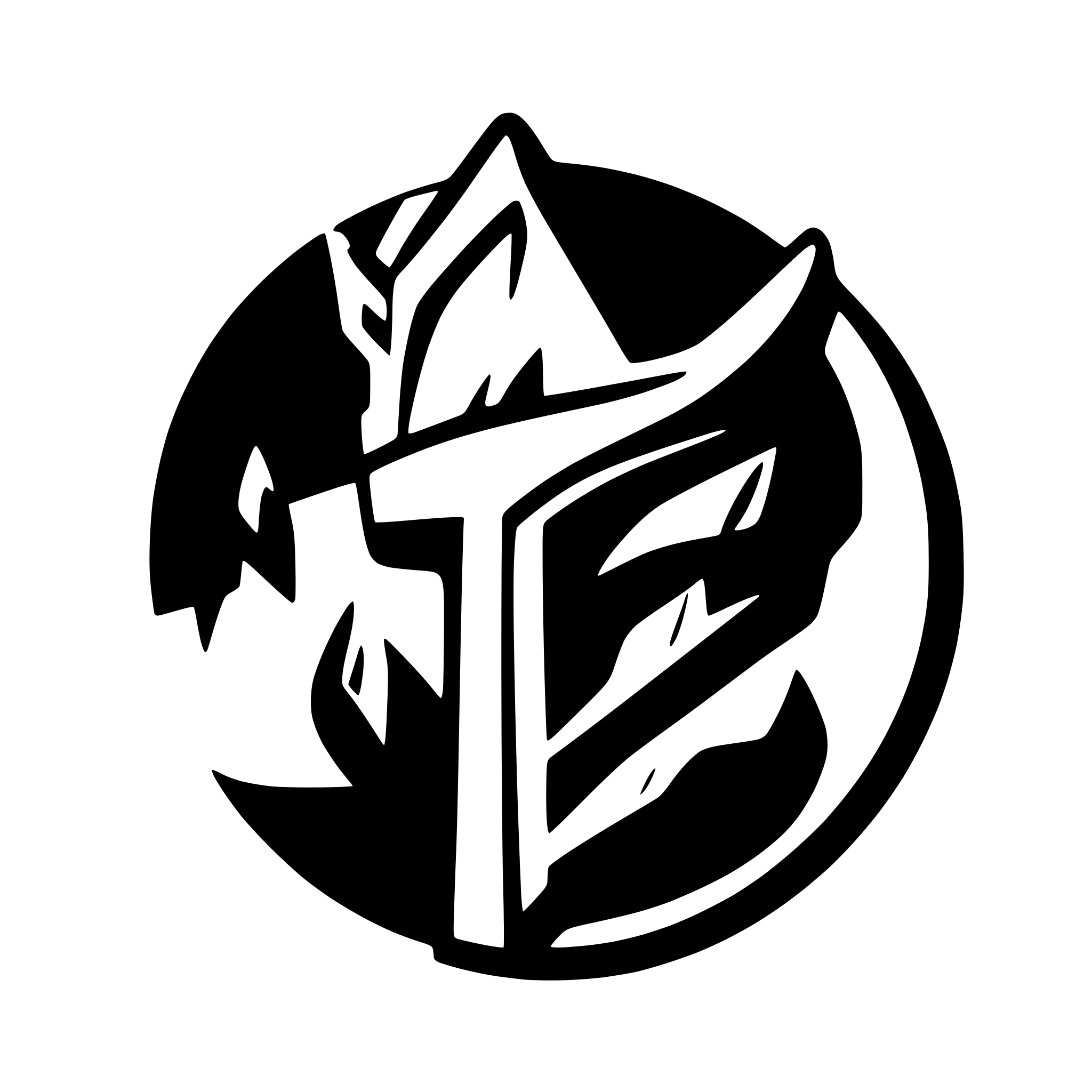 AI-generated SVG of a abstract nature viking icon bnw