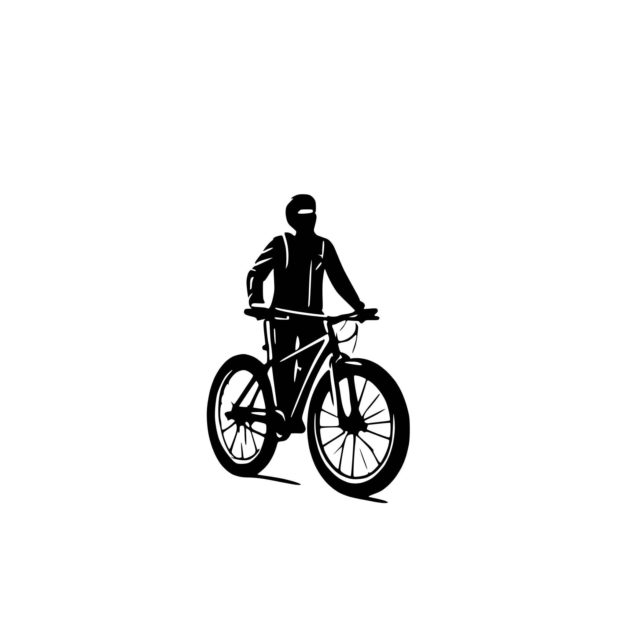 AI-generated SVG of a mountainbike in front of the moon