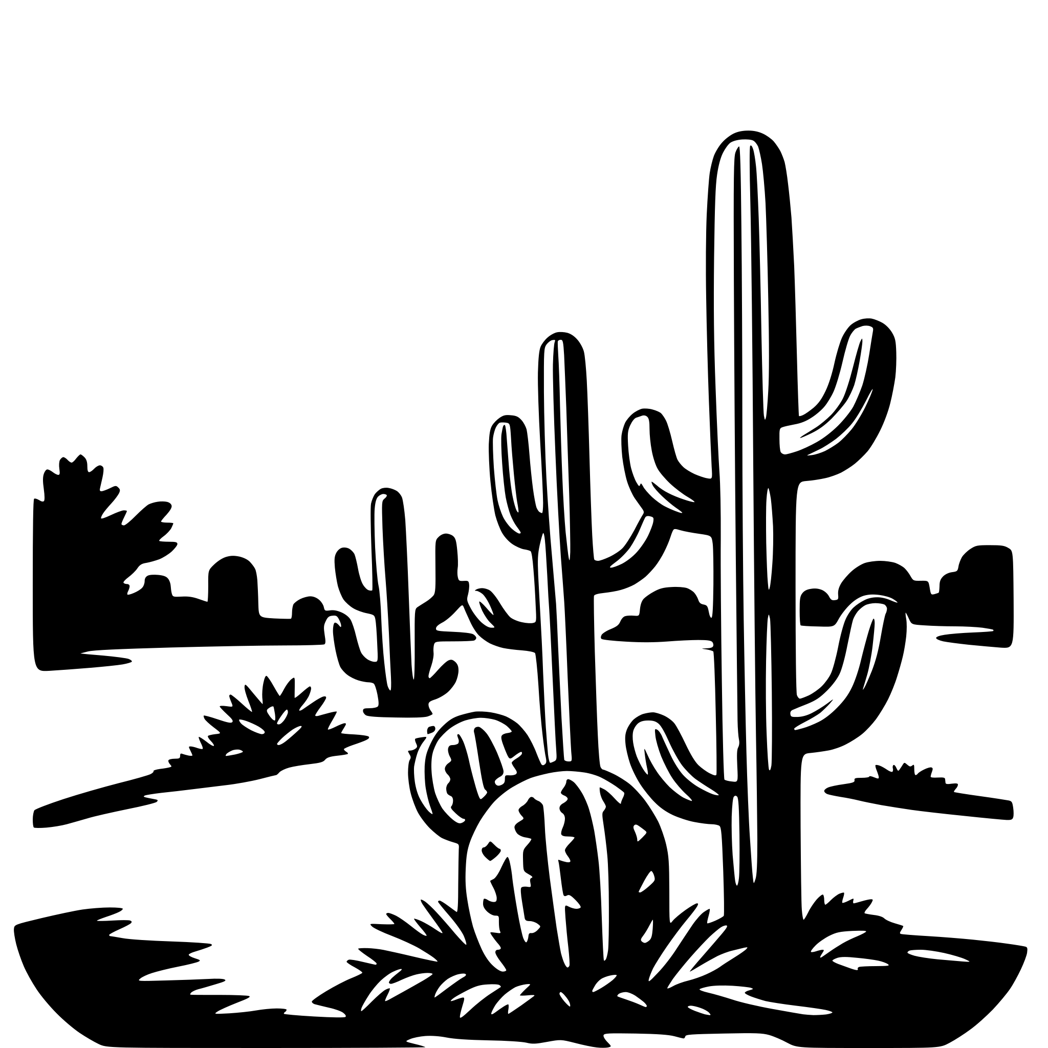AI-generated SVG of 'cactus and sunset'