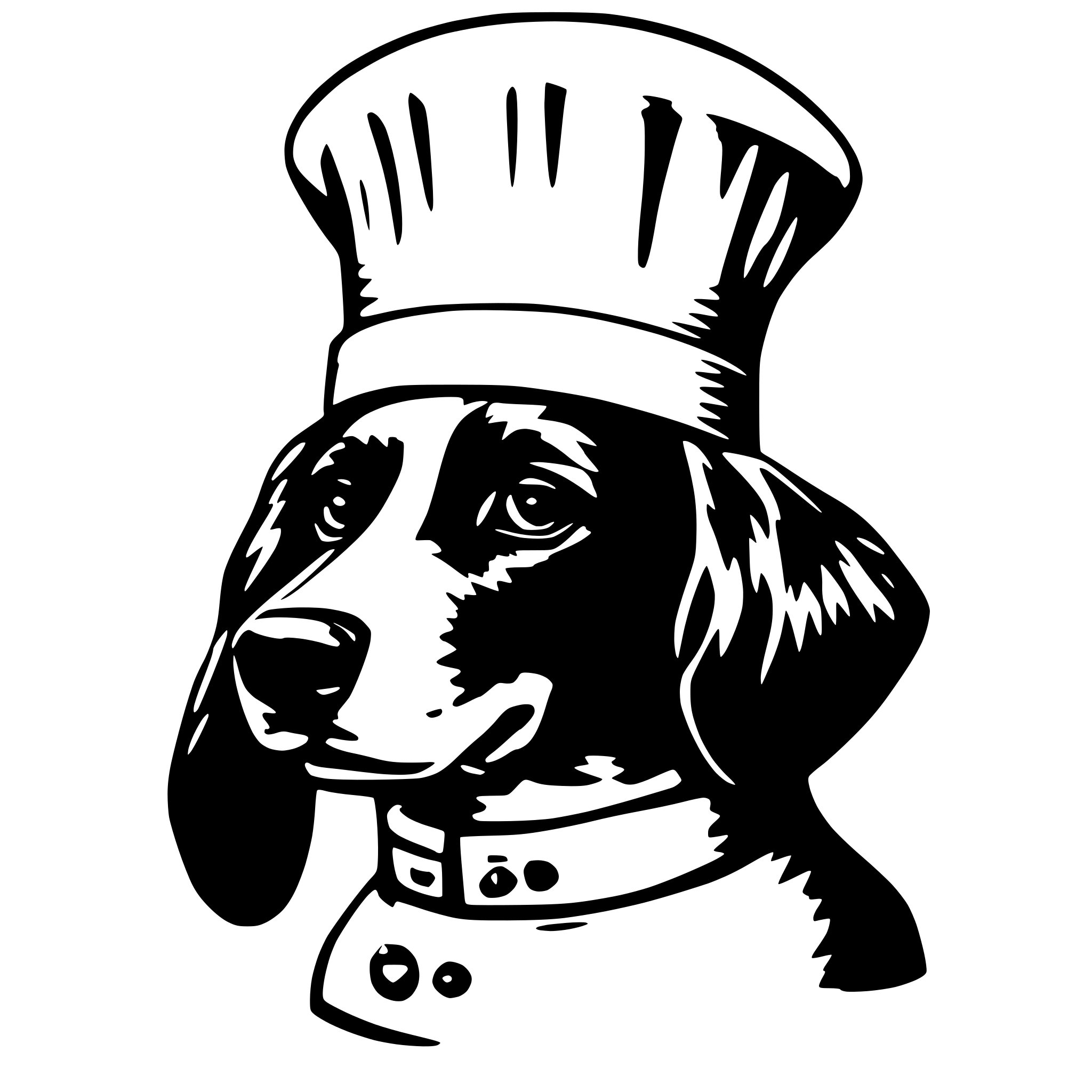 AI-generated SVG of 'A Dog With Chef Hat'