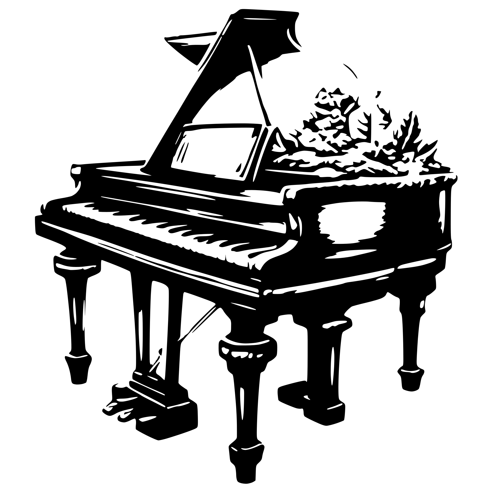AI-generated SVG of a piano