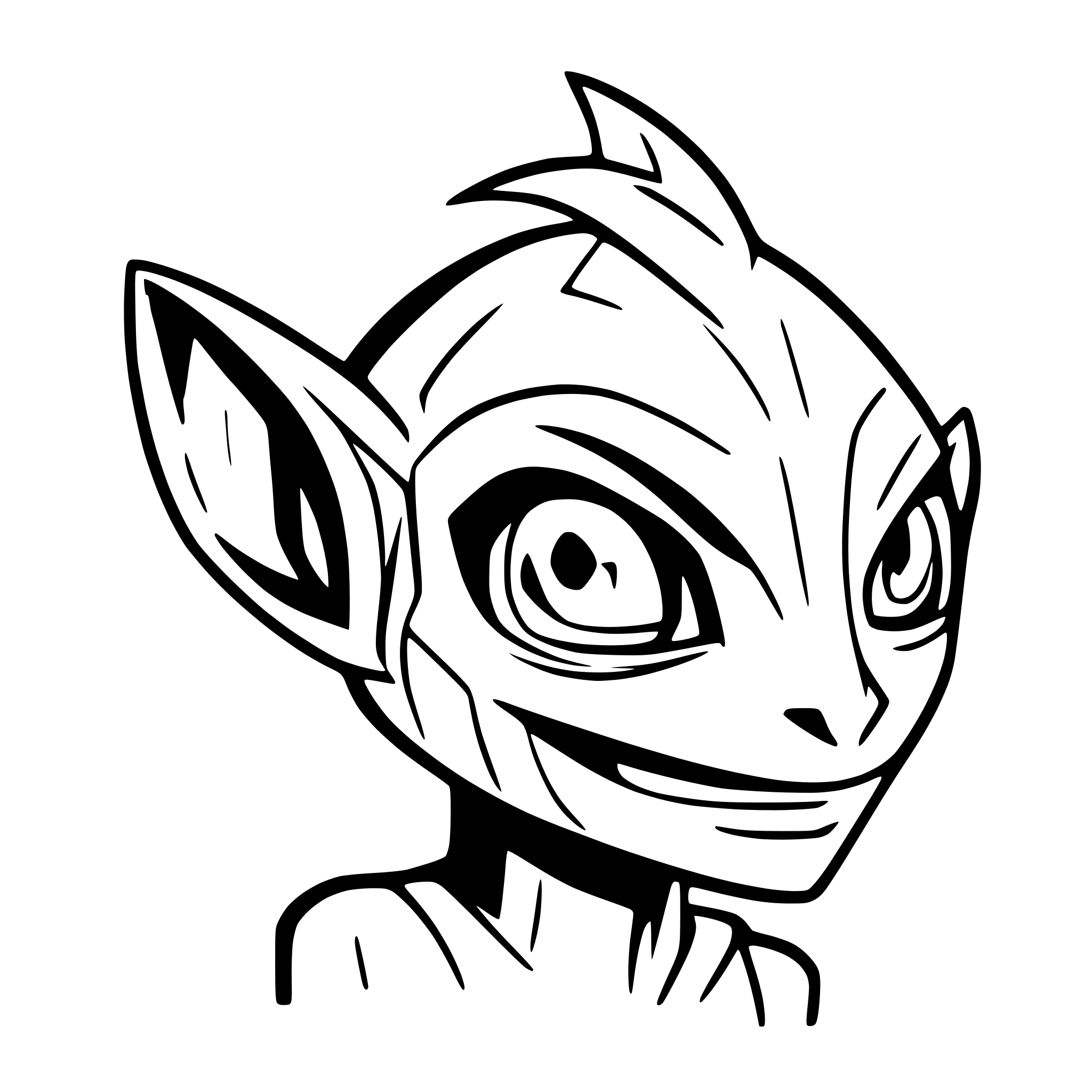 AI-generated SVG of 'a goblin head'