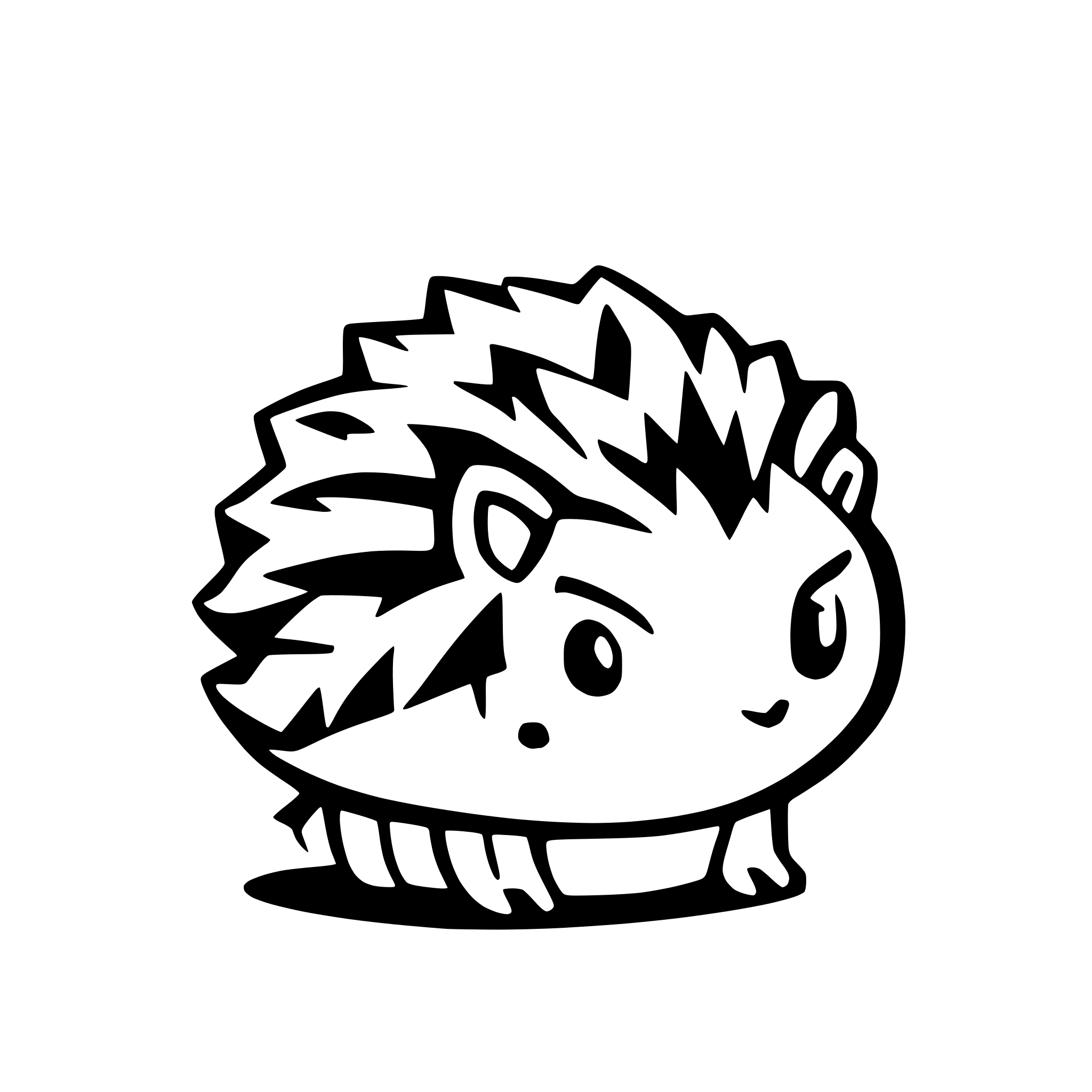 AI-generated SVG of a hedgehog