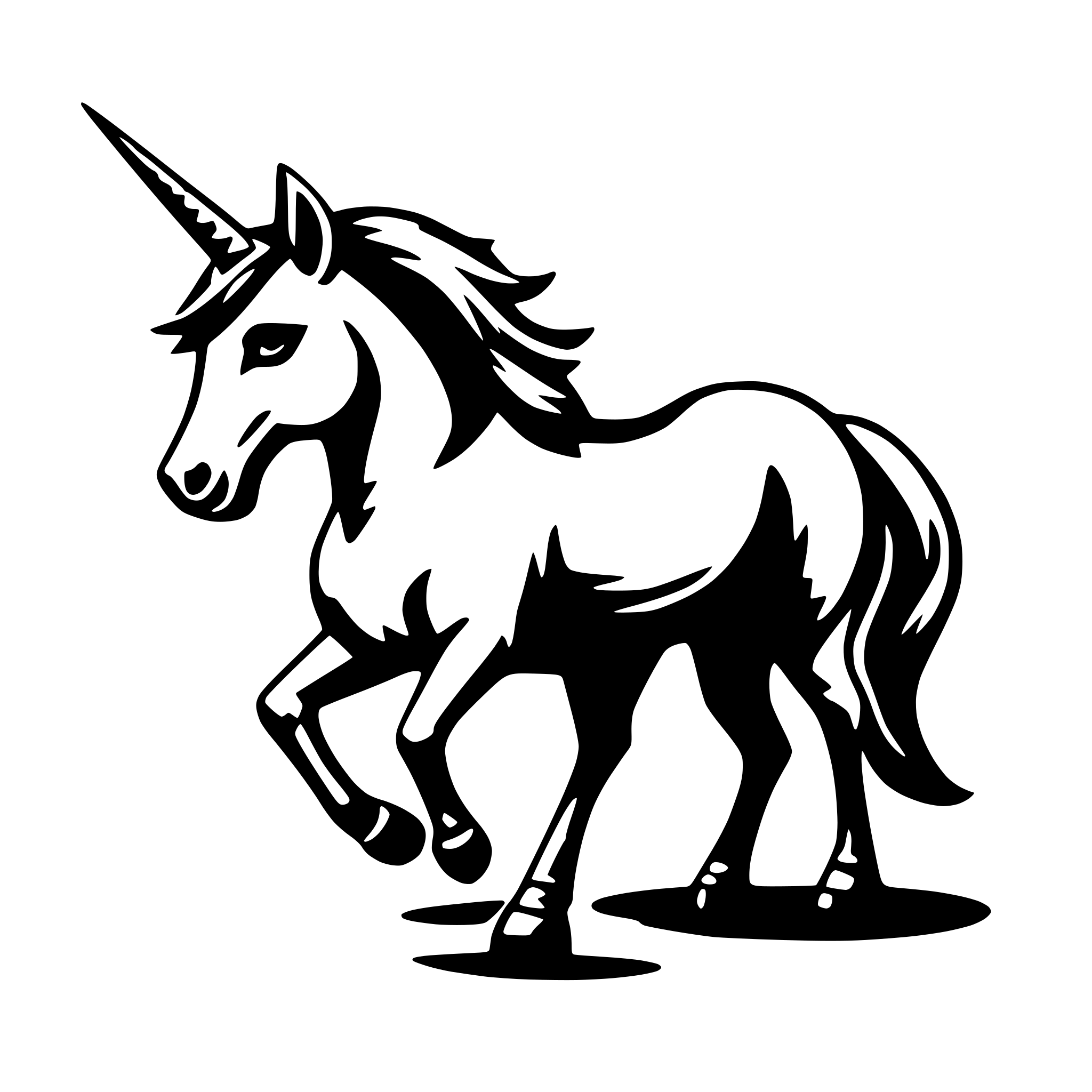 AI-generated SVG of a unicorn