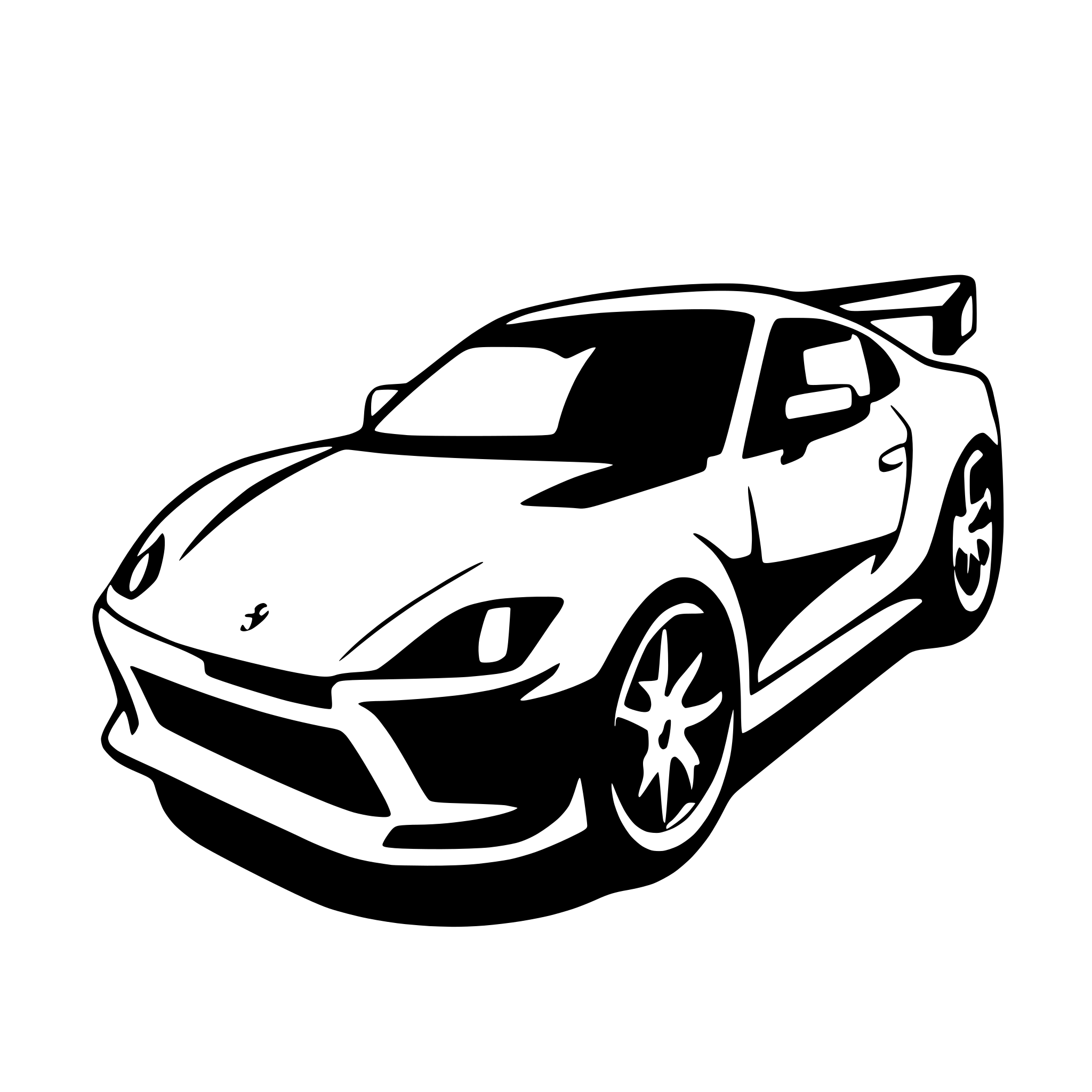 AI-generated SVG of a toyota supra