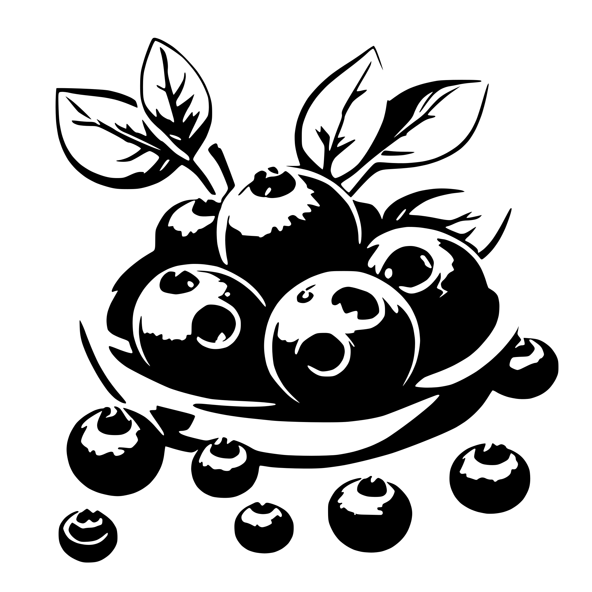 AI-generated SVG of a blueberry