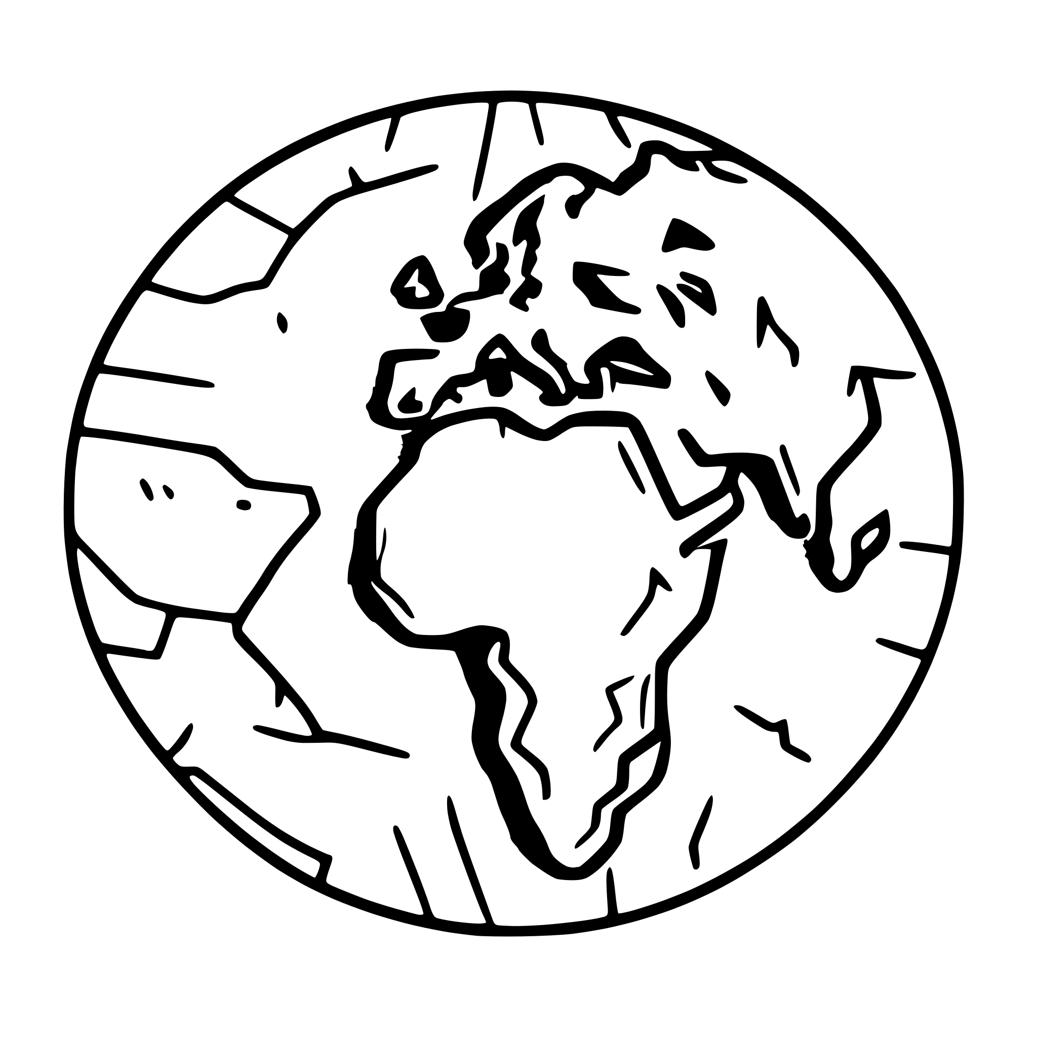 AI-generated SVG of a Generate a 2D earth with continents