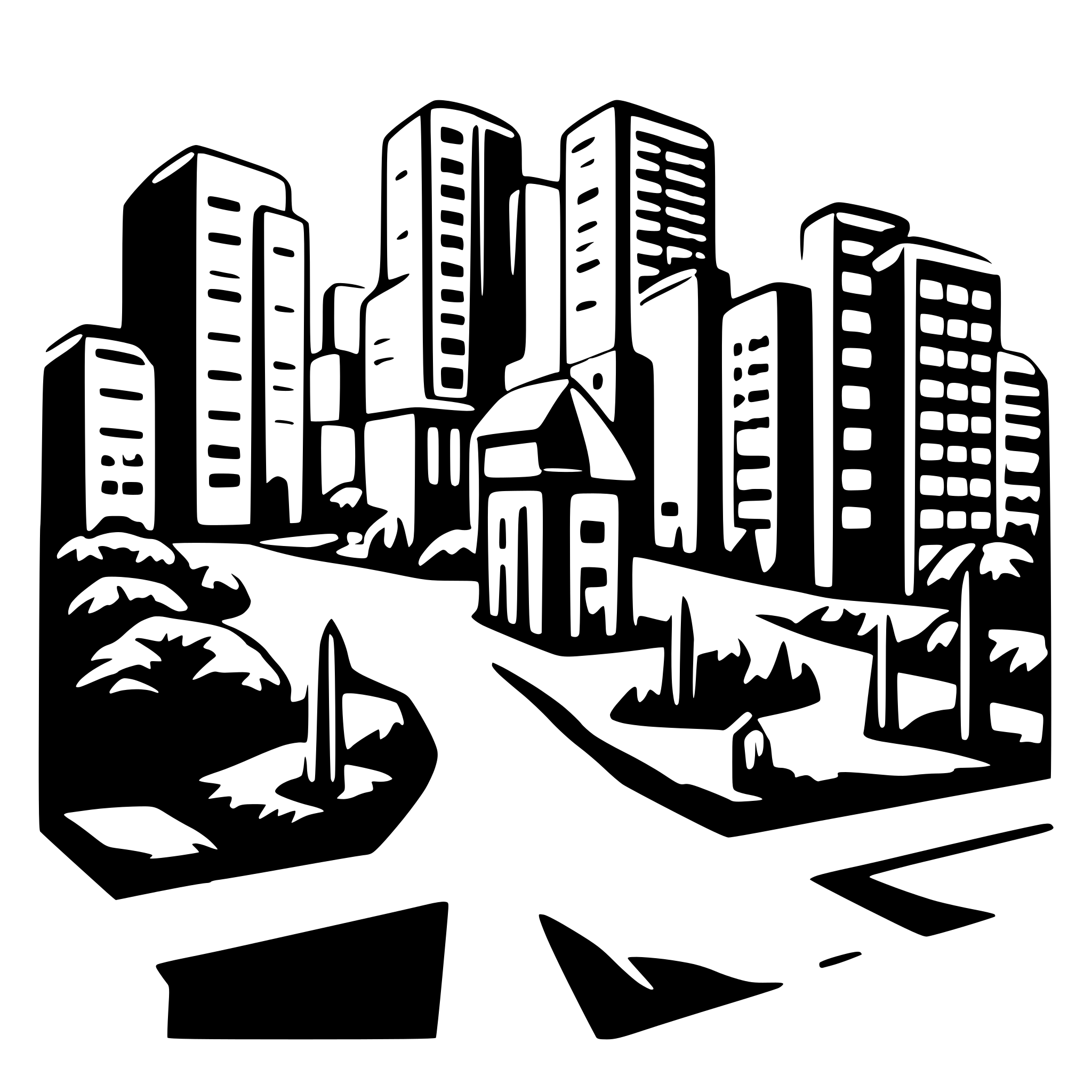 AI-generated SVG of 'city block map'