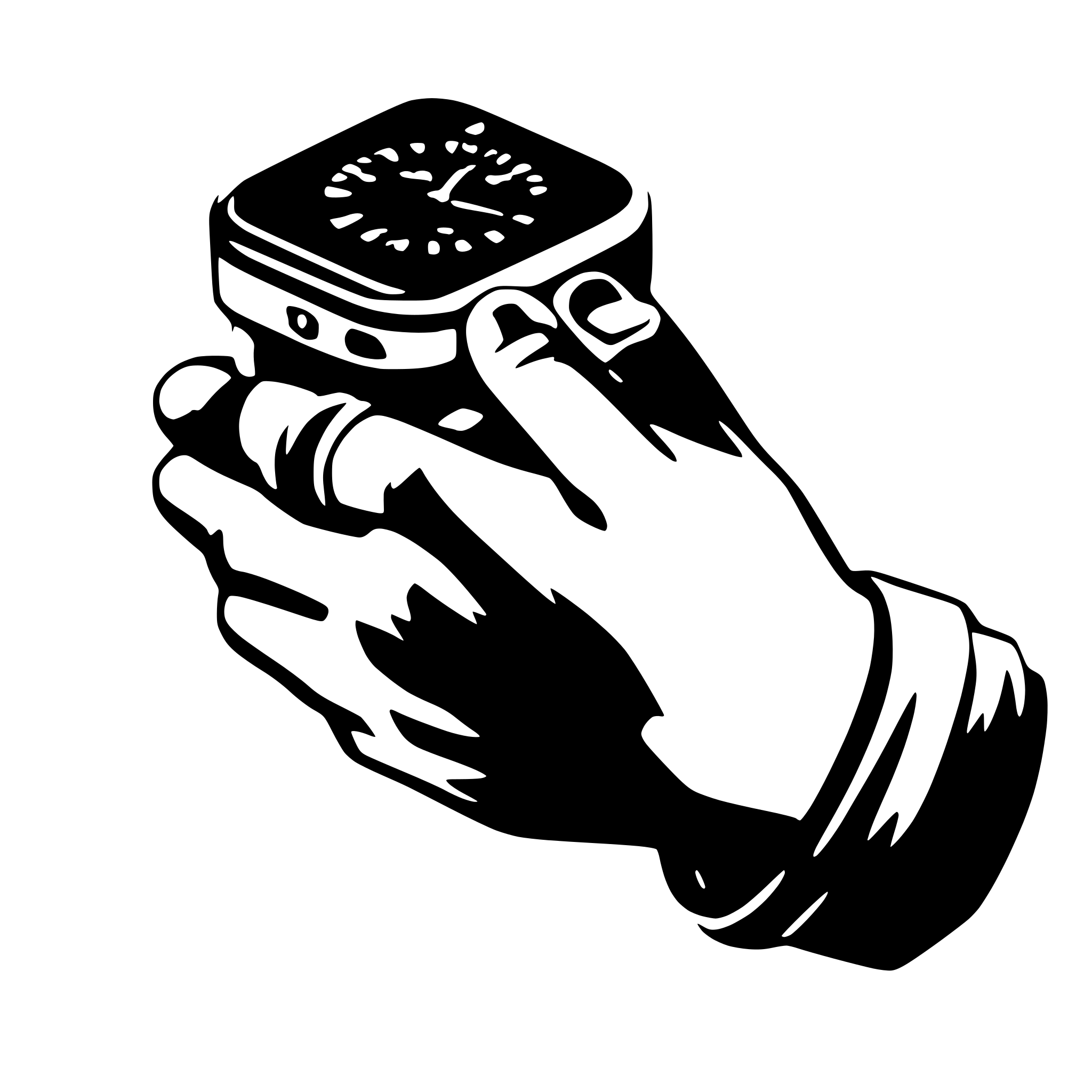 AI-generated SVG of a A hand holding a smart watch