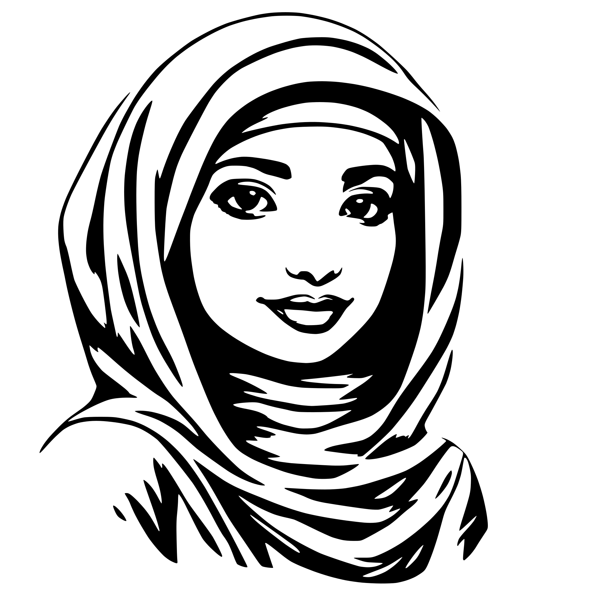 AI-generated SVG of 'indonesian woman in hijab'