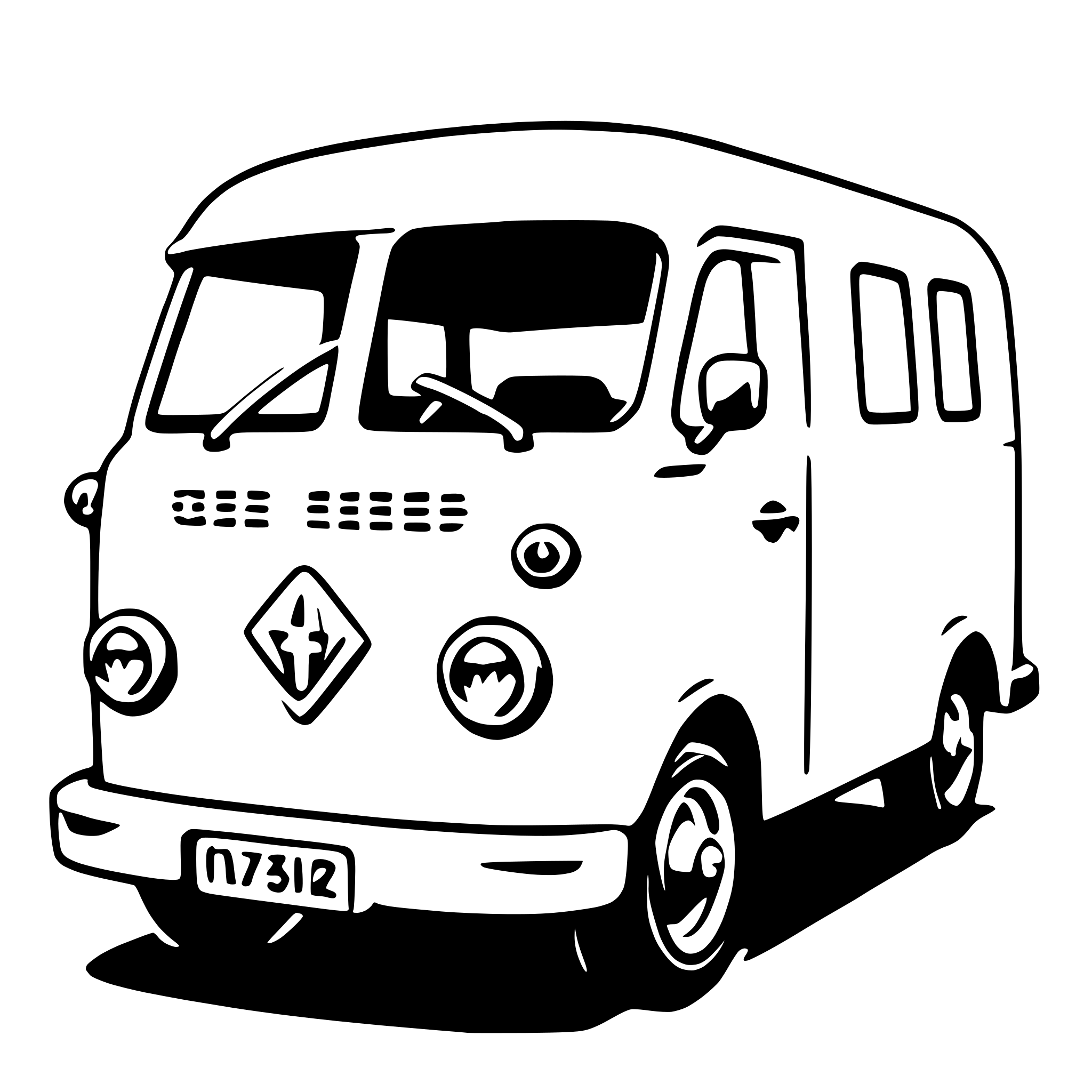 AI-generated SVG of 'minibus'