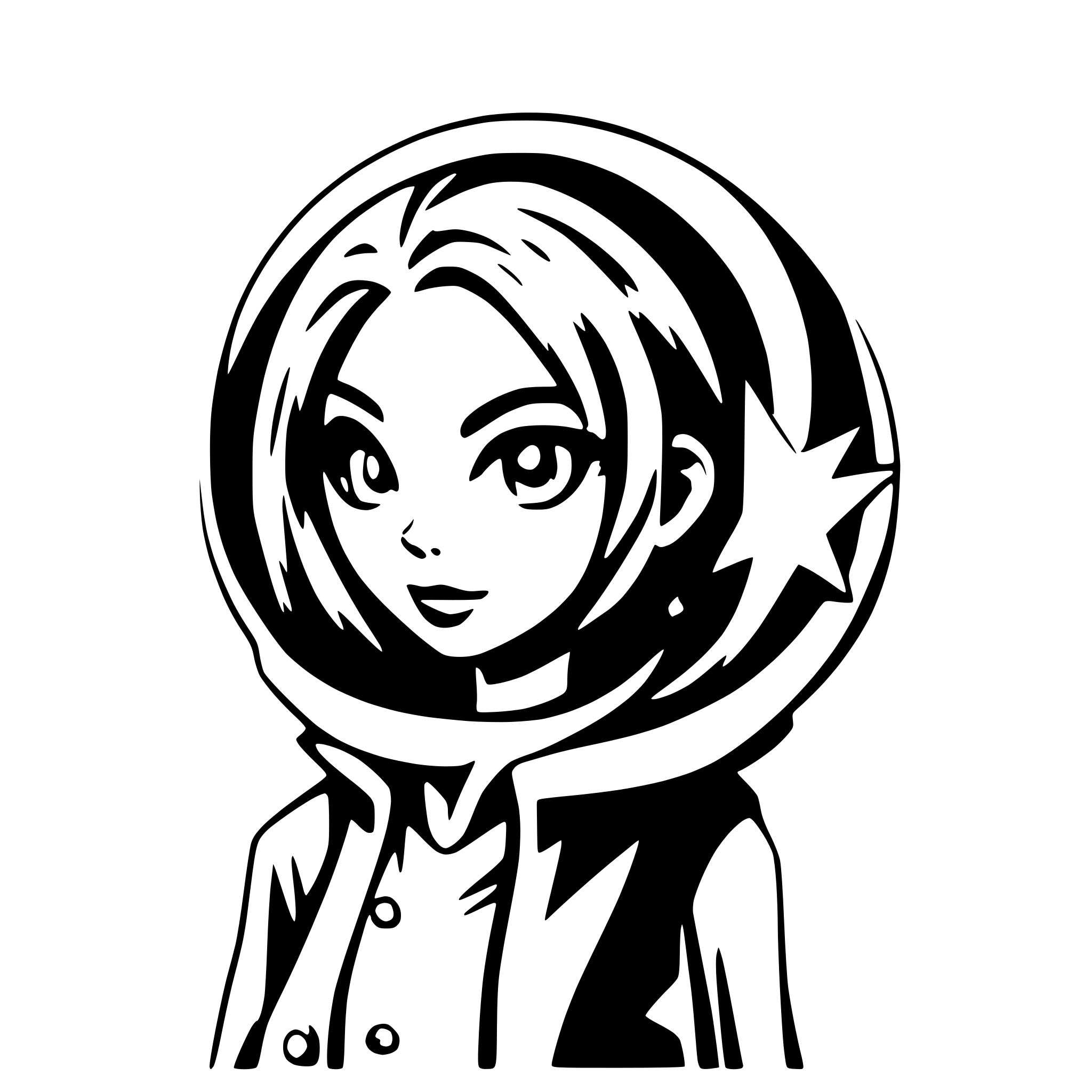 AI-generated SVG of a A logo of something stellar with an event horizon