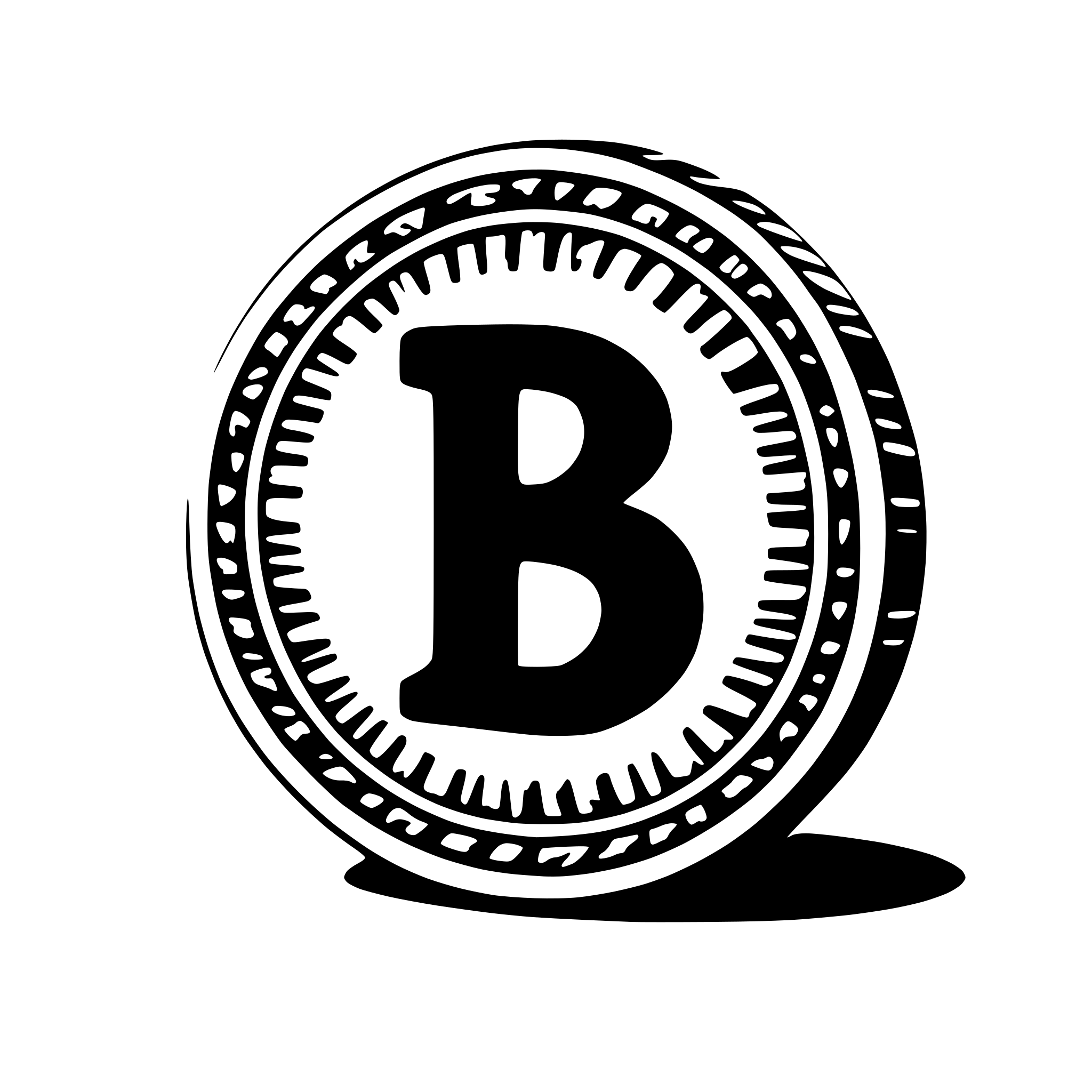 AI-generated SVG of 'generate coin with B symbol'