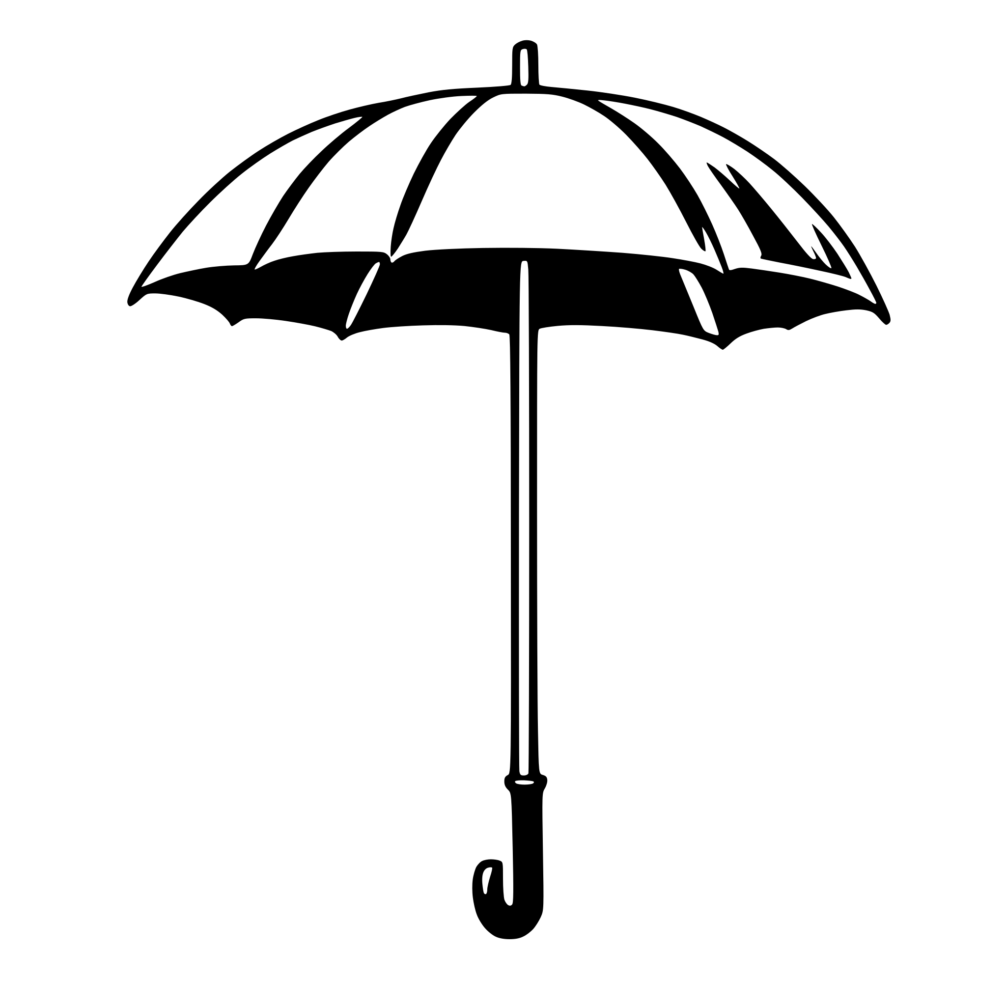 AI-generated SVG of 'umbrella'