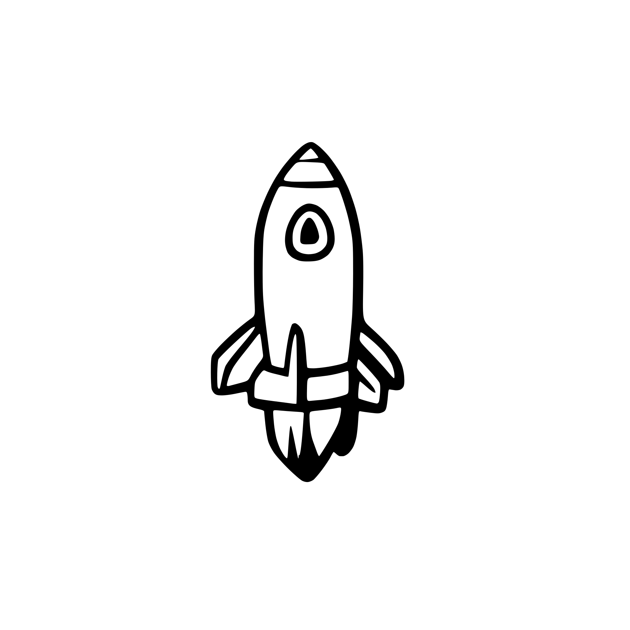 AI-generated SVG of 'simple rocket'
