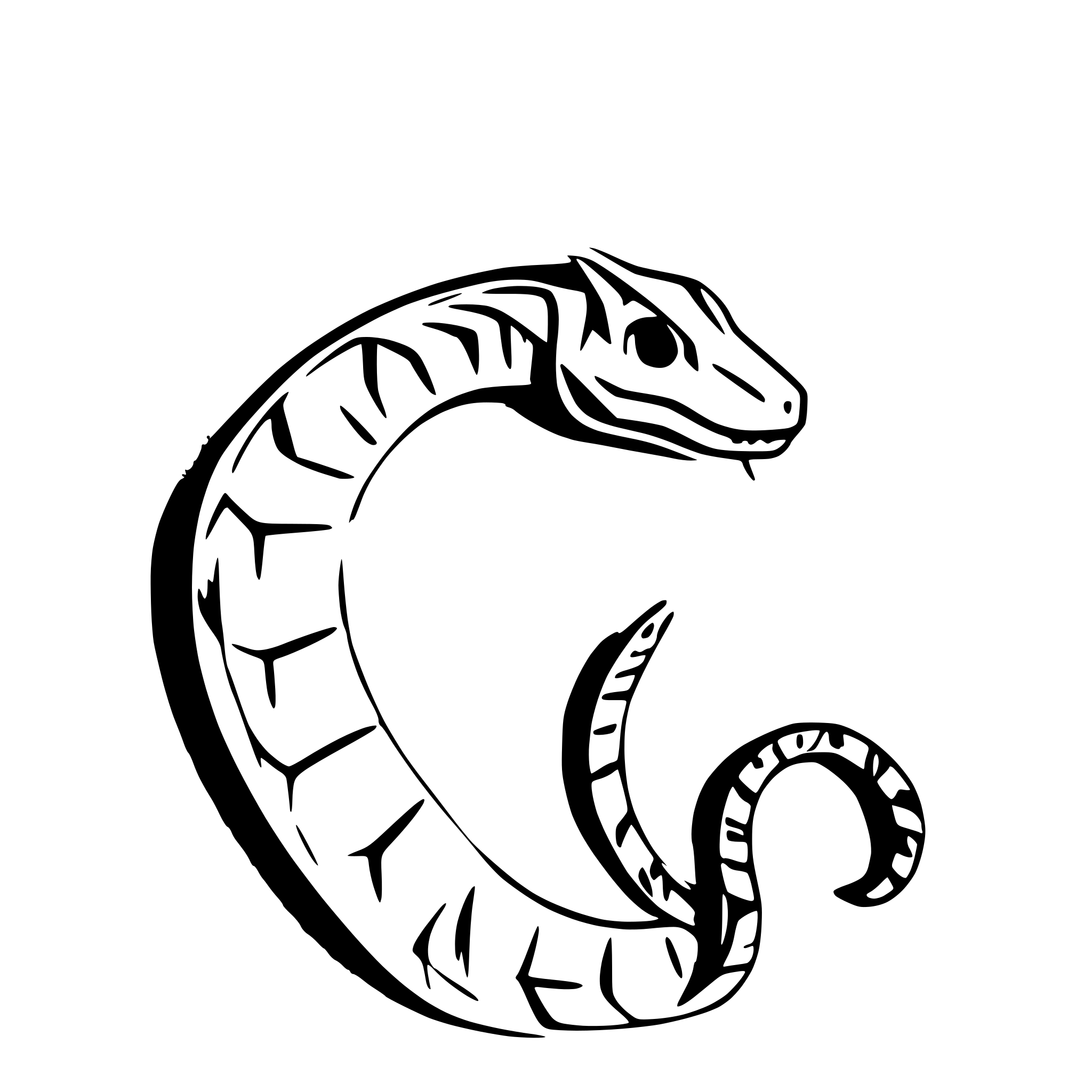 AI-generated SVG of a snake