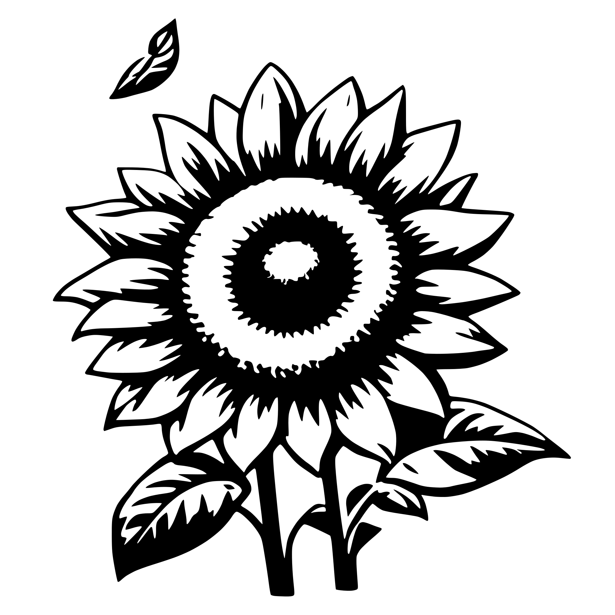AI-generated SVG of 'sunflower'