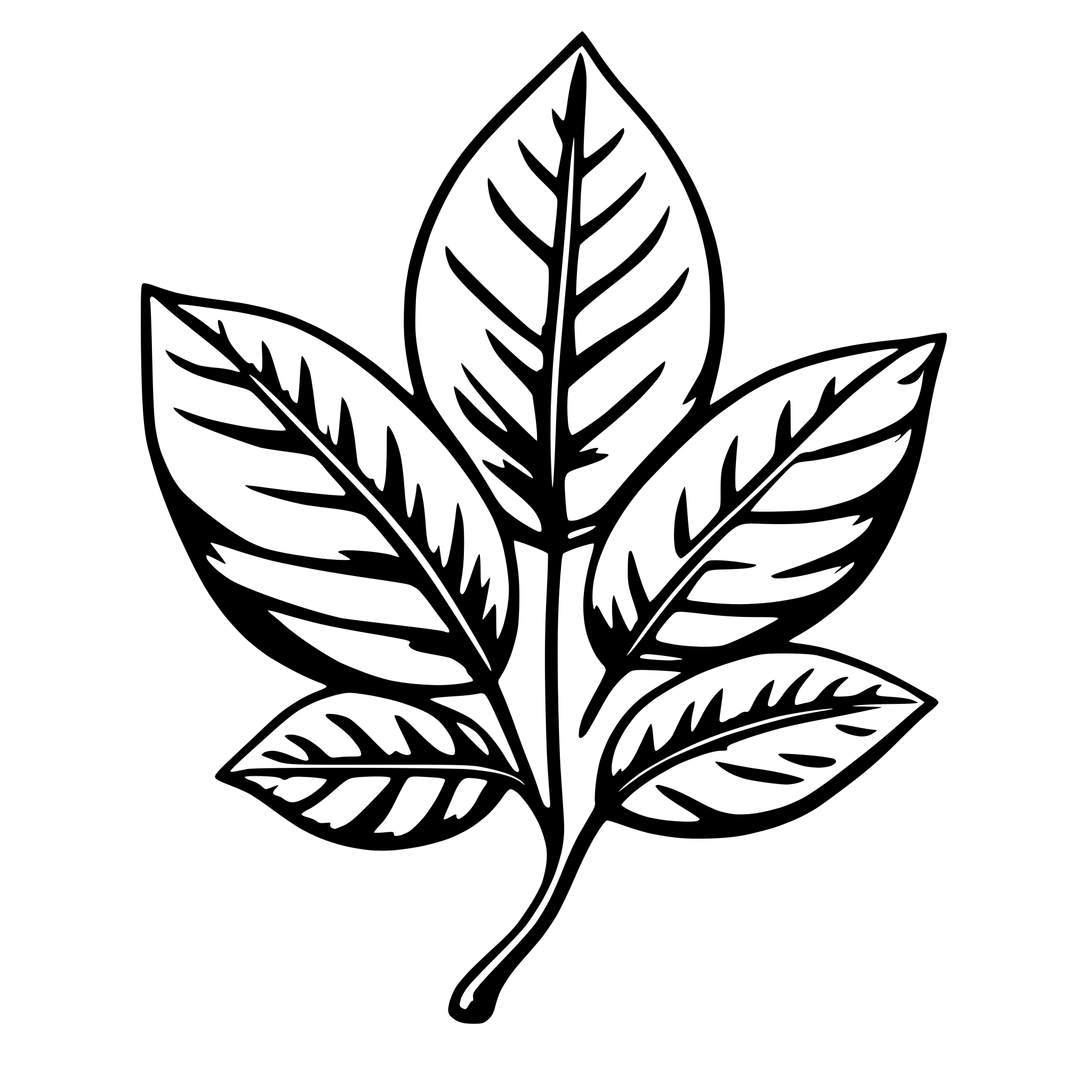 AI-generated SVG of 'simple image of a leaf'