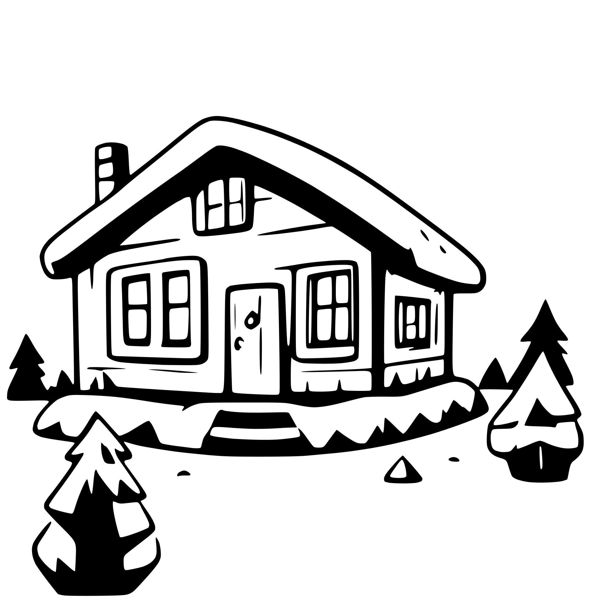AI-generated SVG of 'Haus im Schnee'
