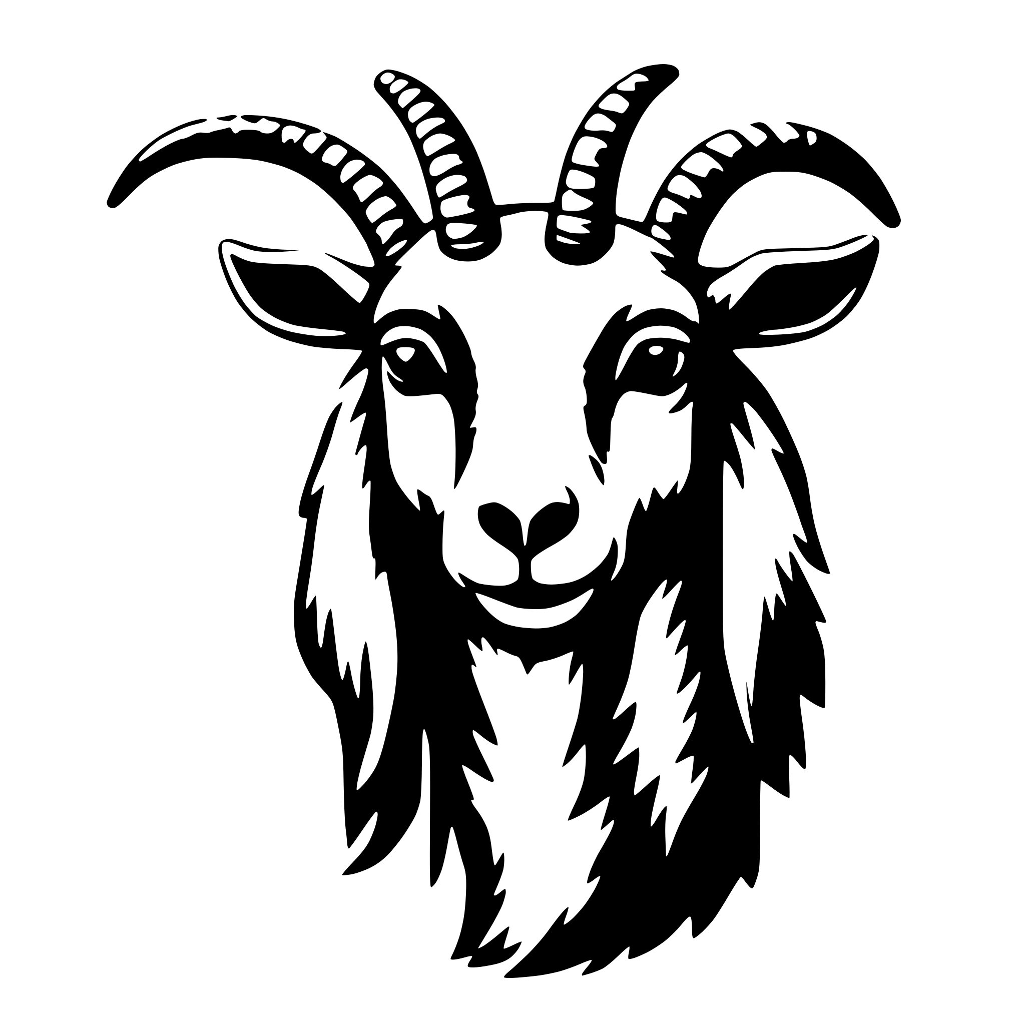 AI-generated SVG of 'CREATIVE GOAT'