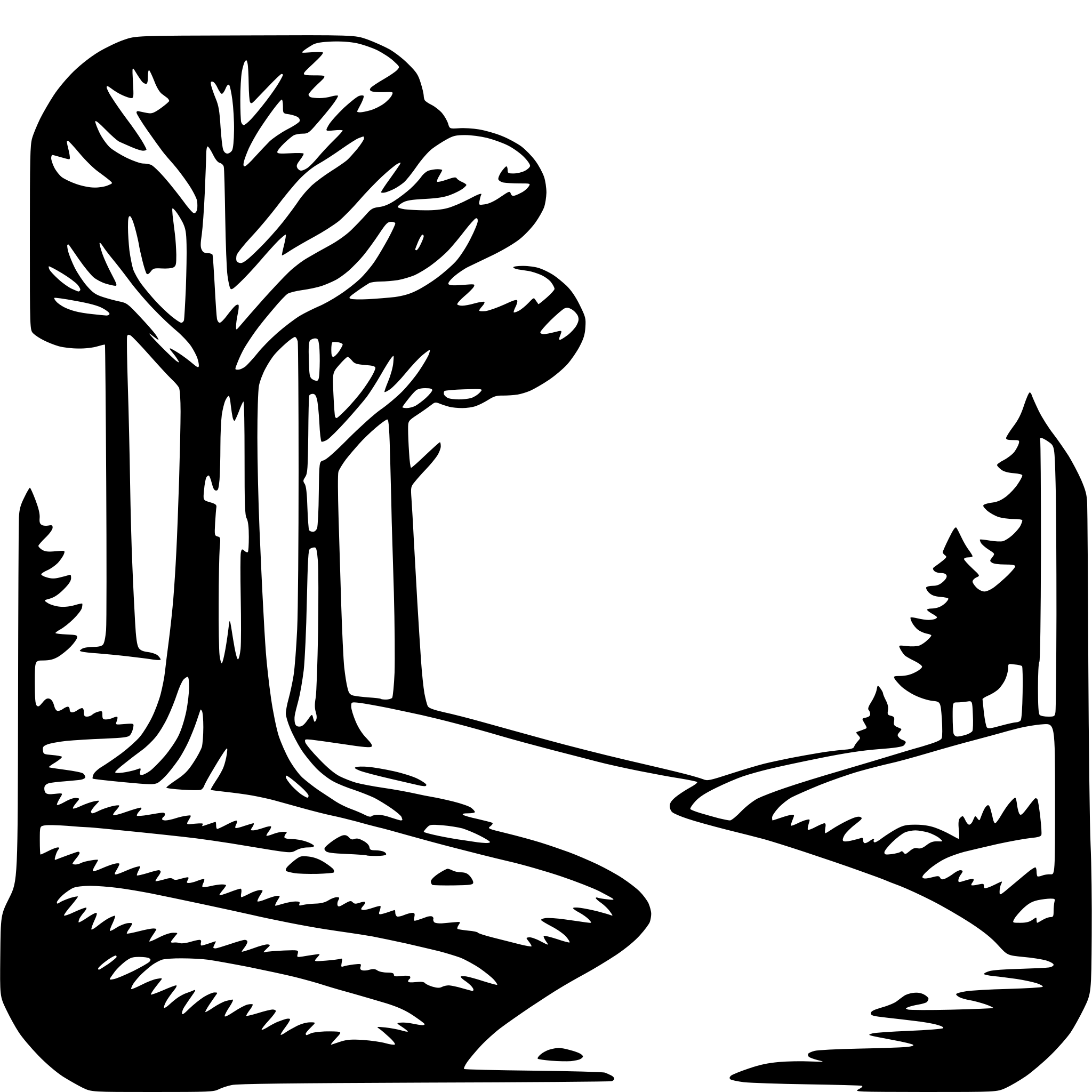 AI-generated SVG of a enchanted forest