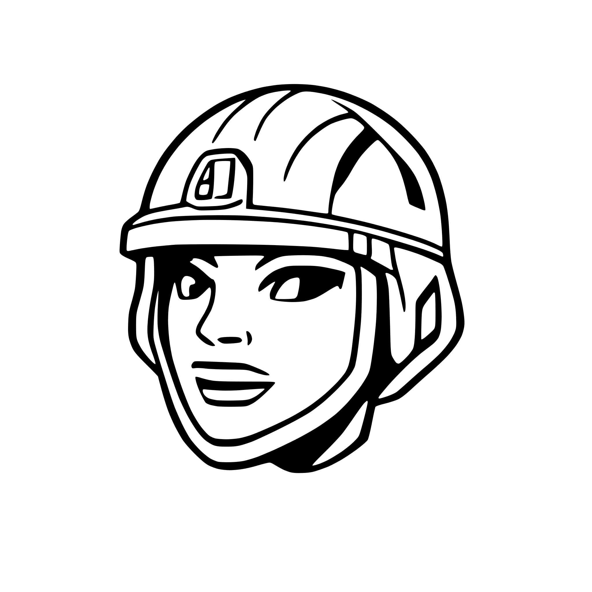 AI-generated SVG of 'A military helmet'