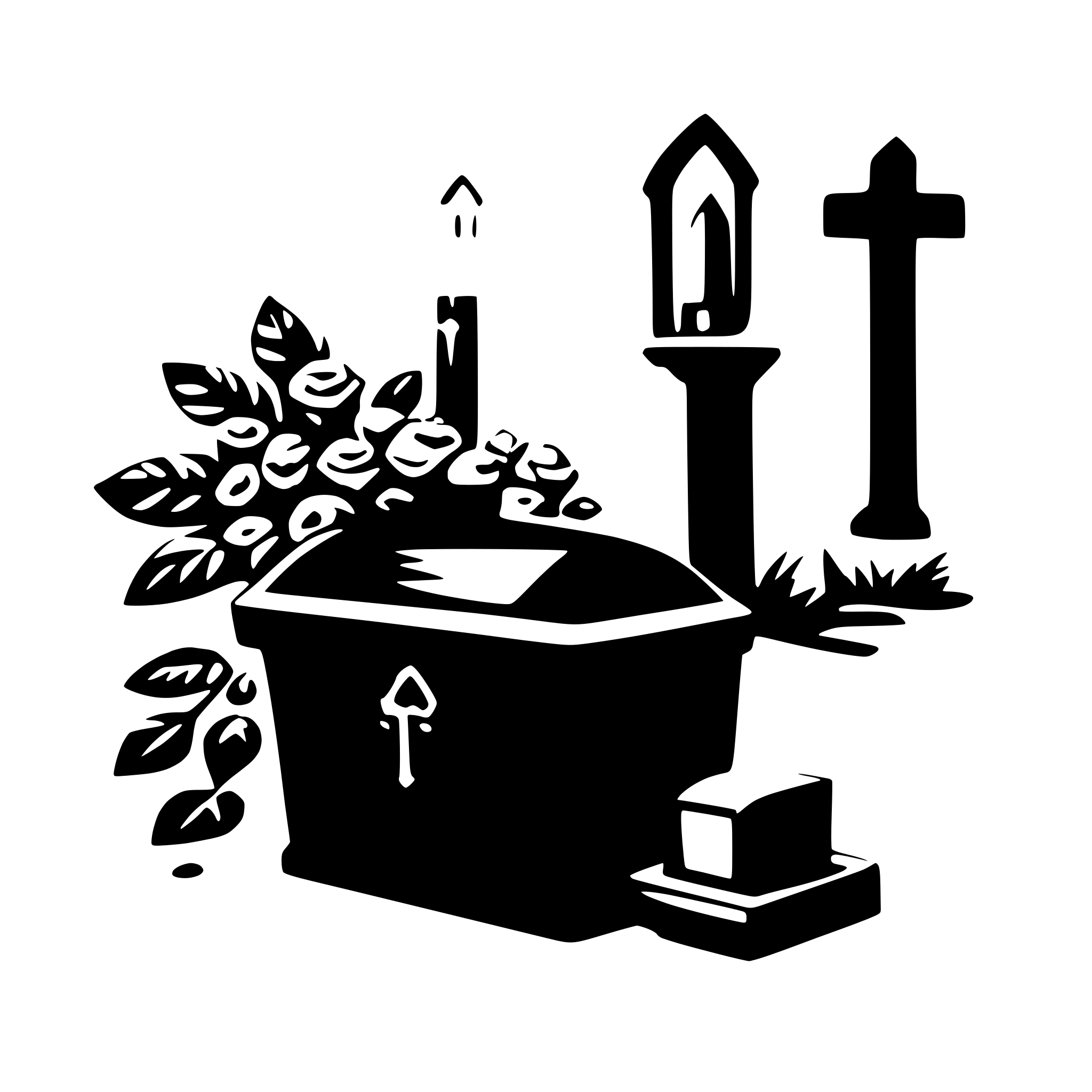 AI-generated SVG of a funeral