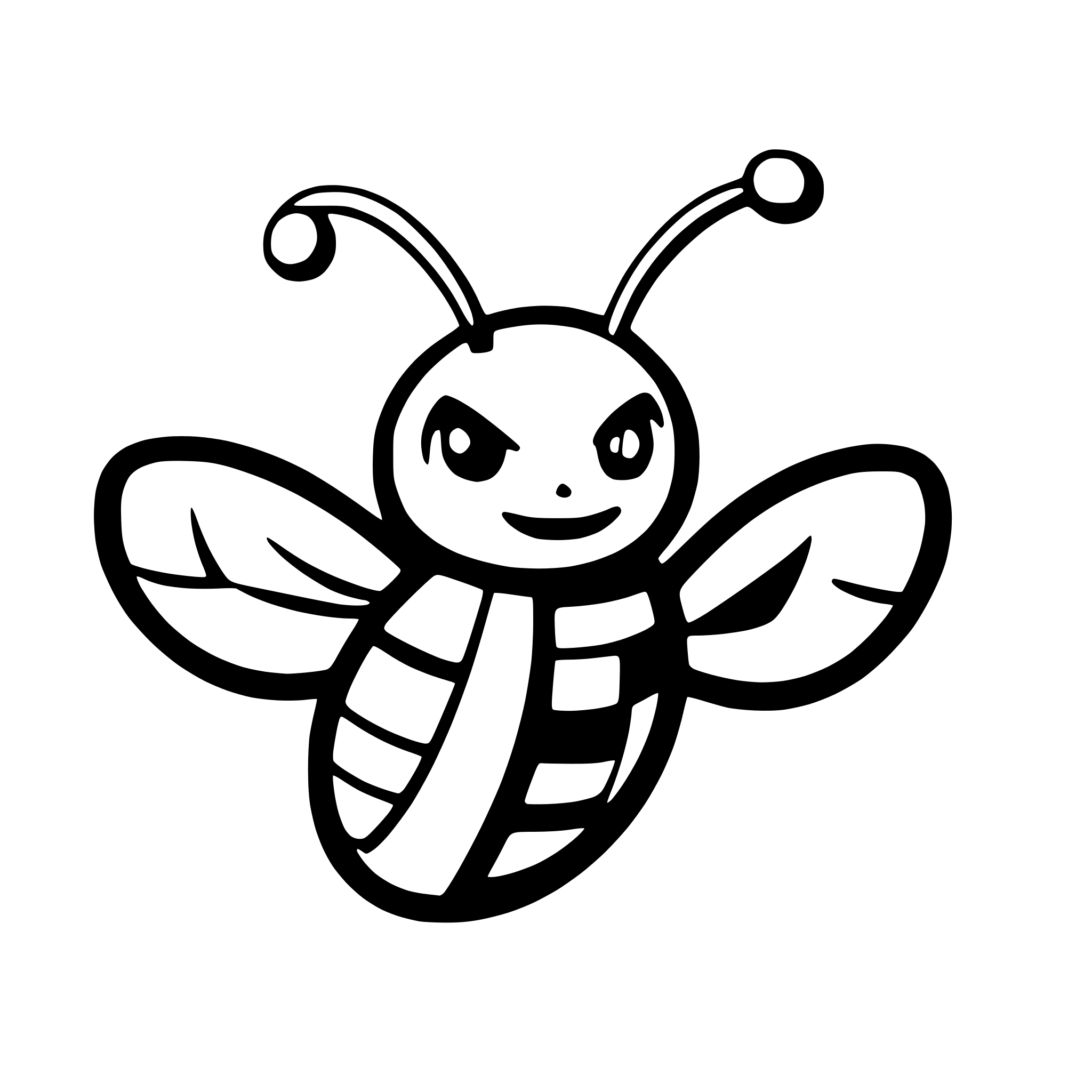 AI-generated SVG of a twitter like logo of a bee