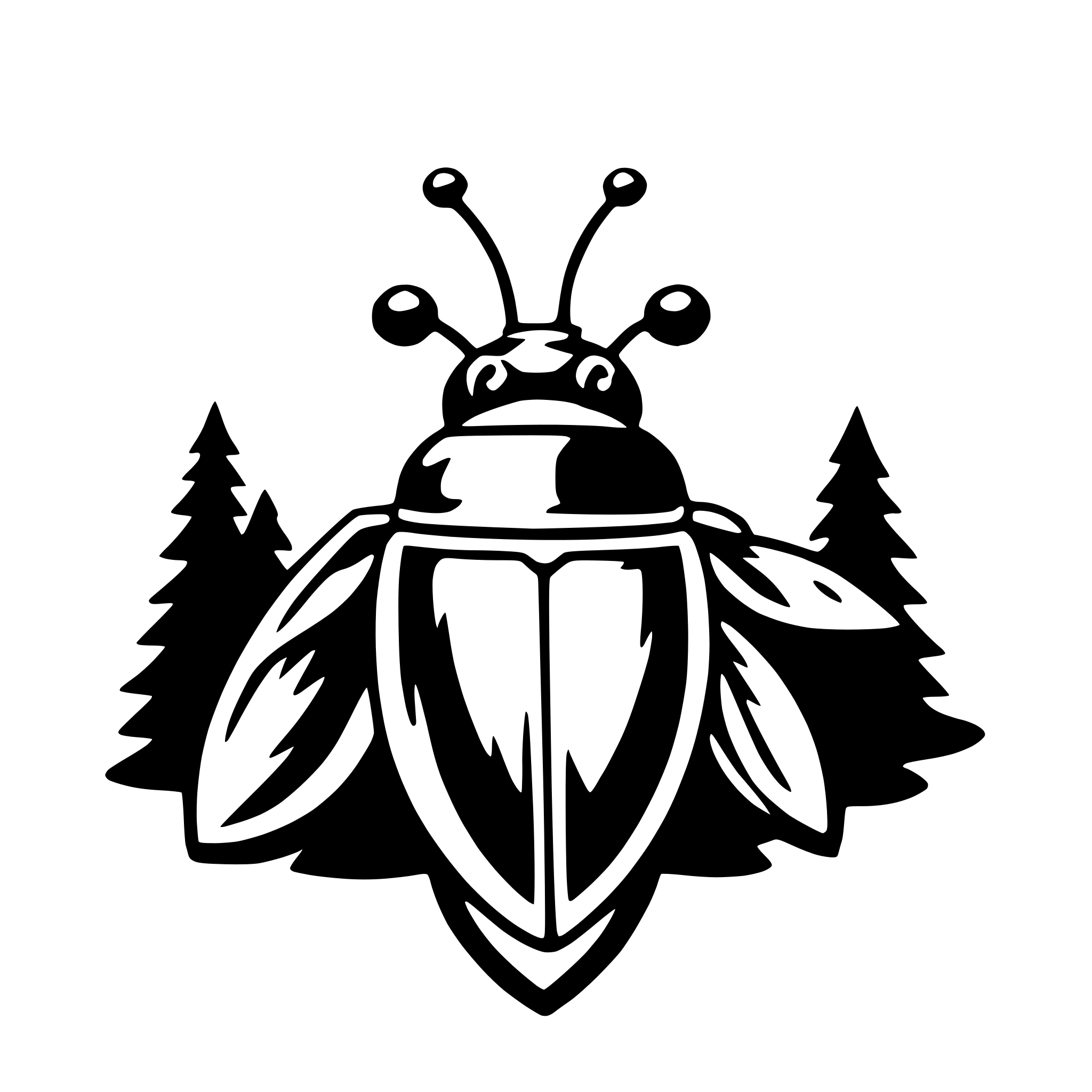 AI-generated SVG of a beetle with bowtie