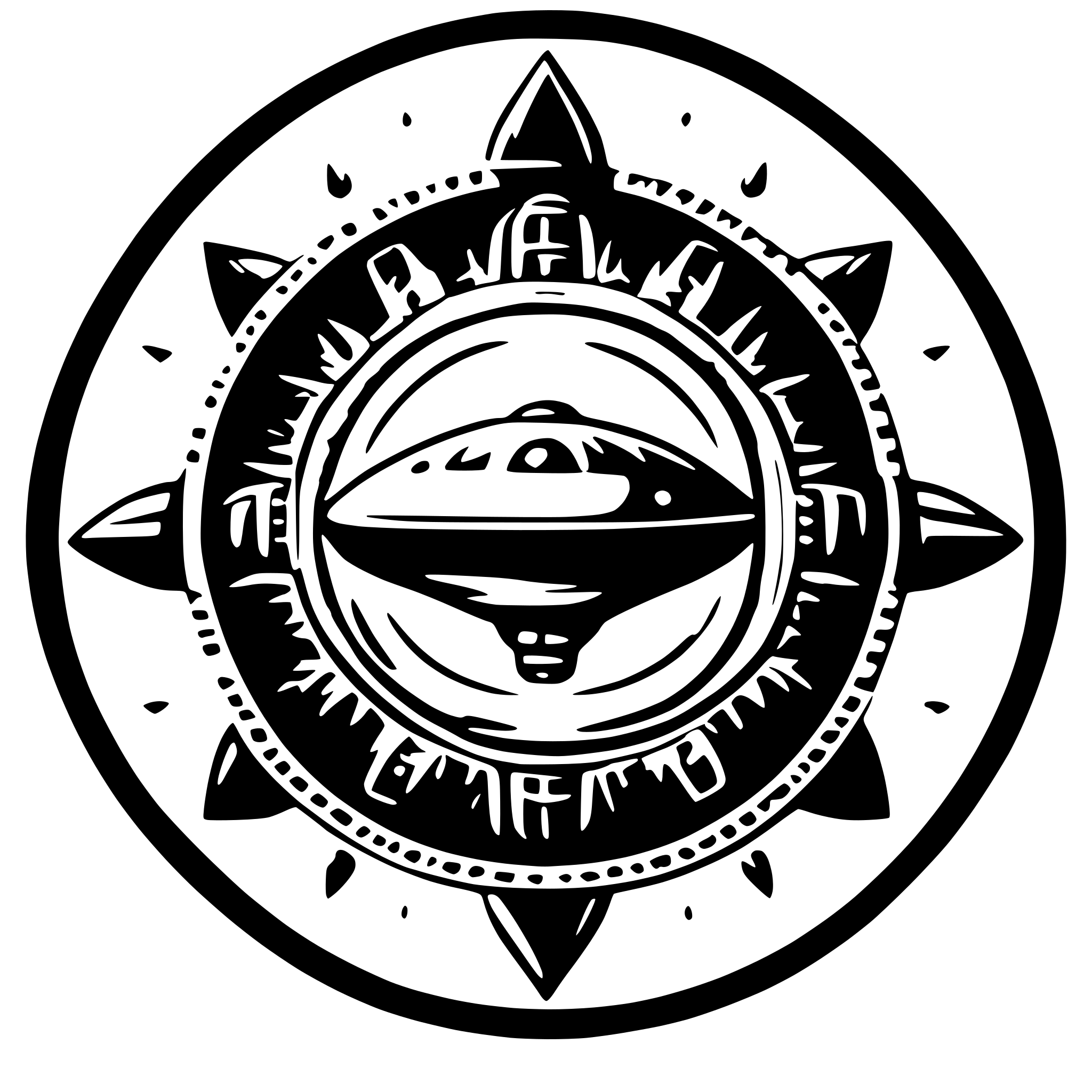 AI-generated SVG of 'UFO mandala'