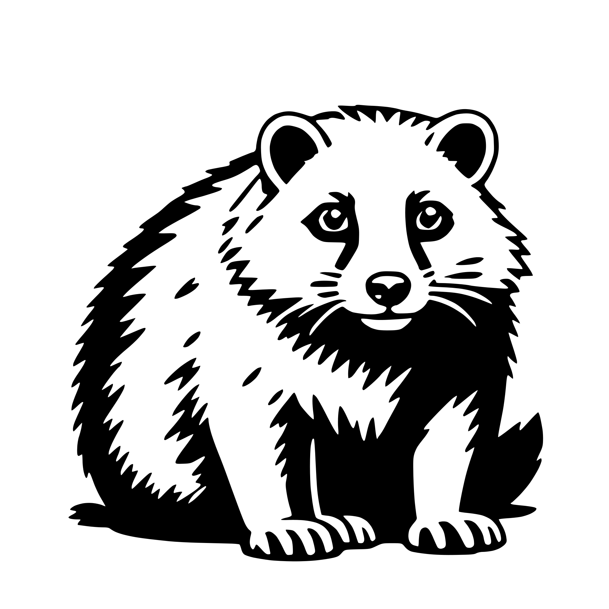 AI-generated SVG of 'binturong'