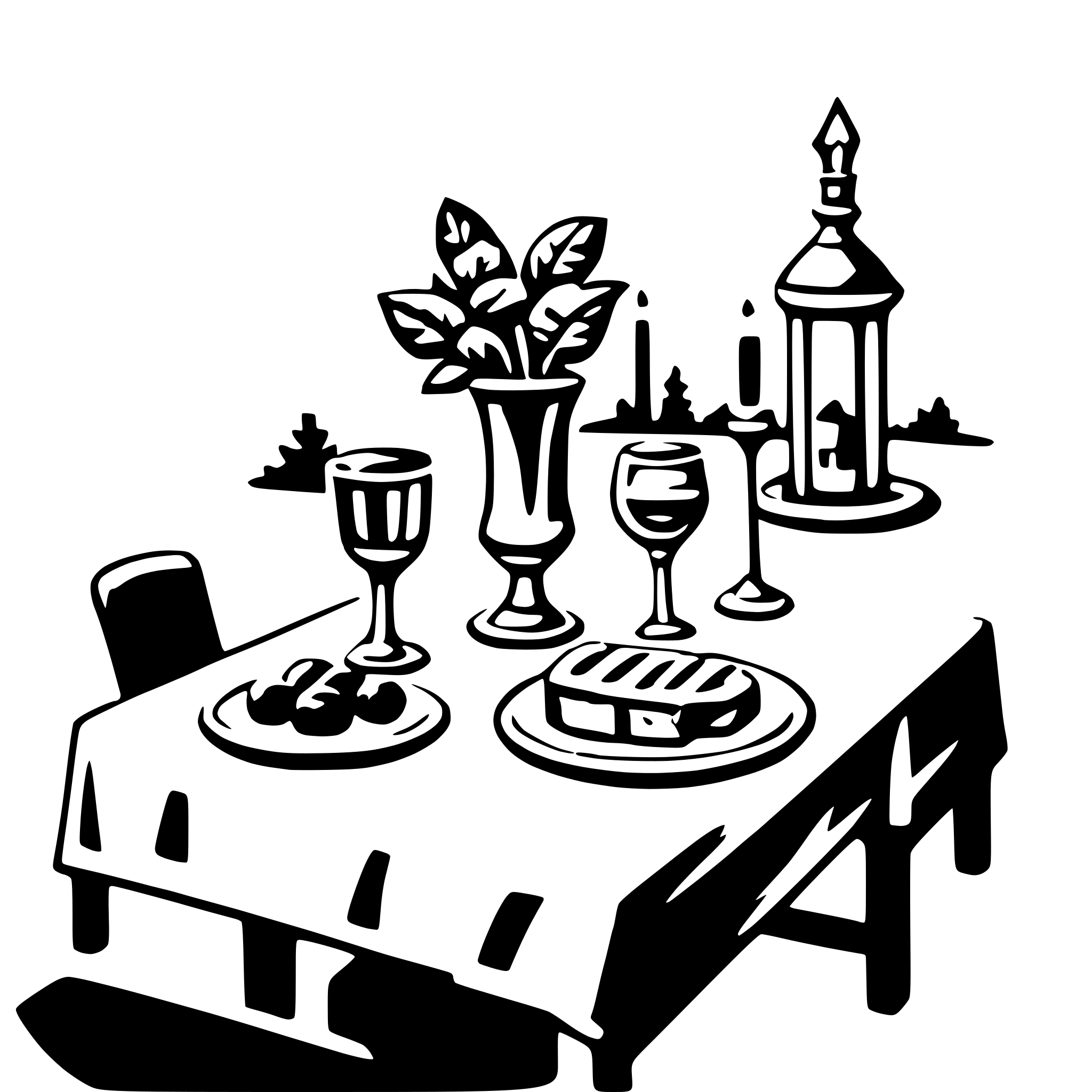 AI-generated SVG of a romantic dinner
