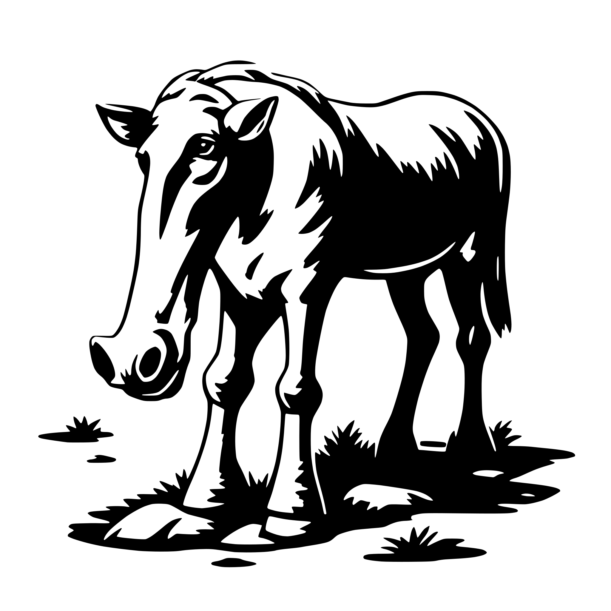 AI-generated SVG of a Ziege